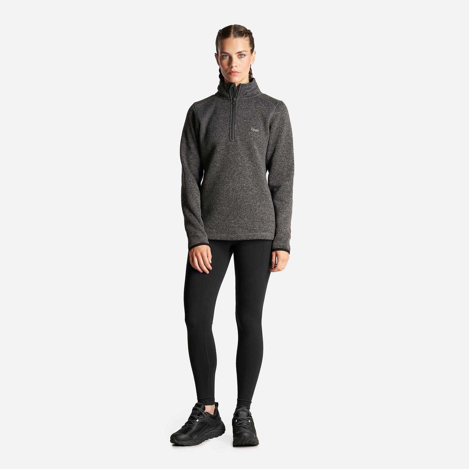 Poleron Mujer Coronado Blend-pro Jacket 1/4 Zip Melange Negro Lippi-6