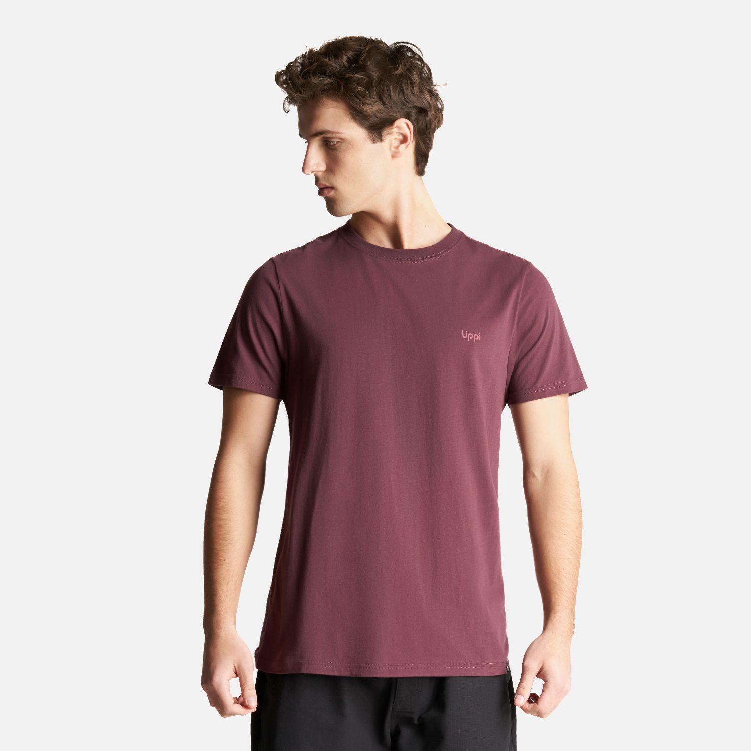 Polera Hombre Ulmo Cotton UV-Stop T-Shirt Burdeo Lippi V23-1