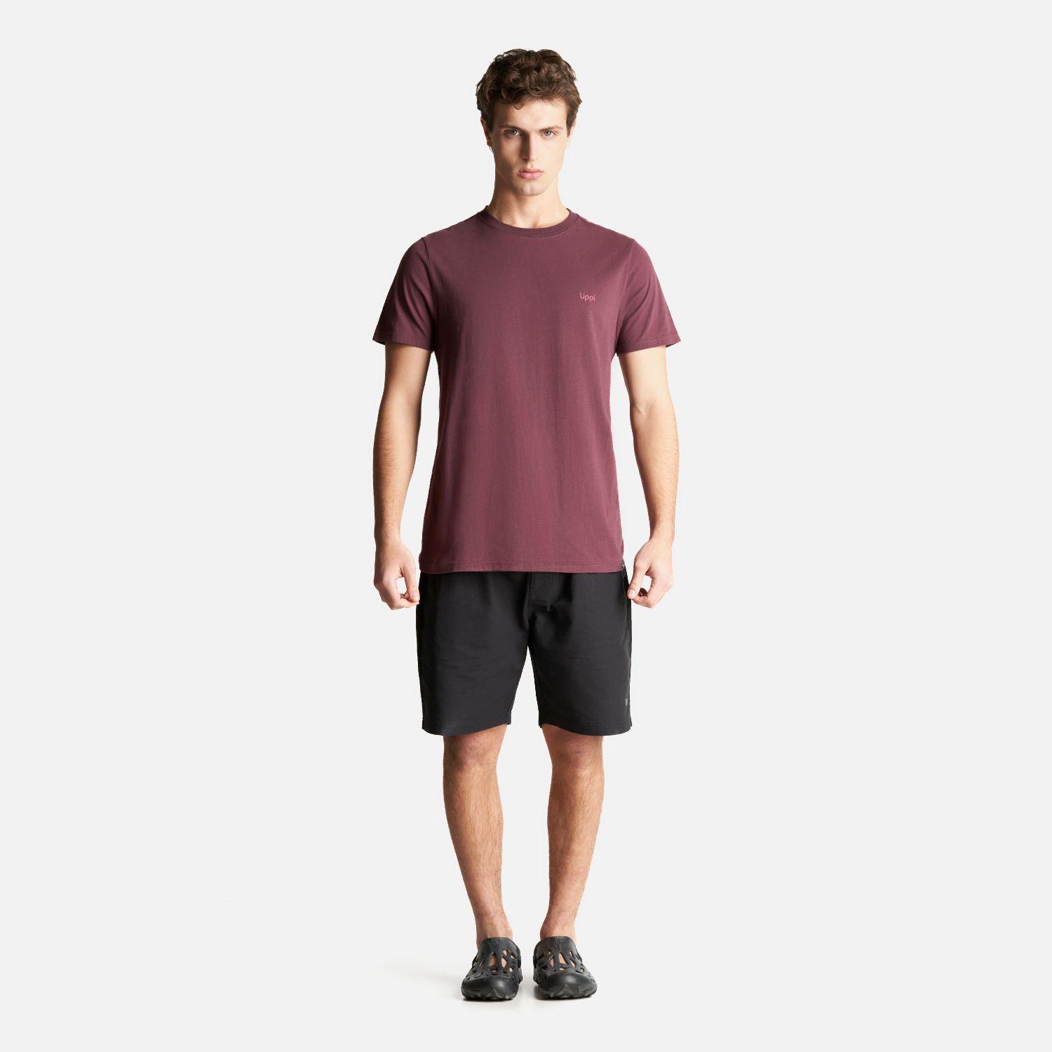 Polera Hombre Ulmo Cotton UV-Stop T-Shirt Burdeo Lippi V23-4