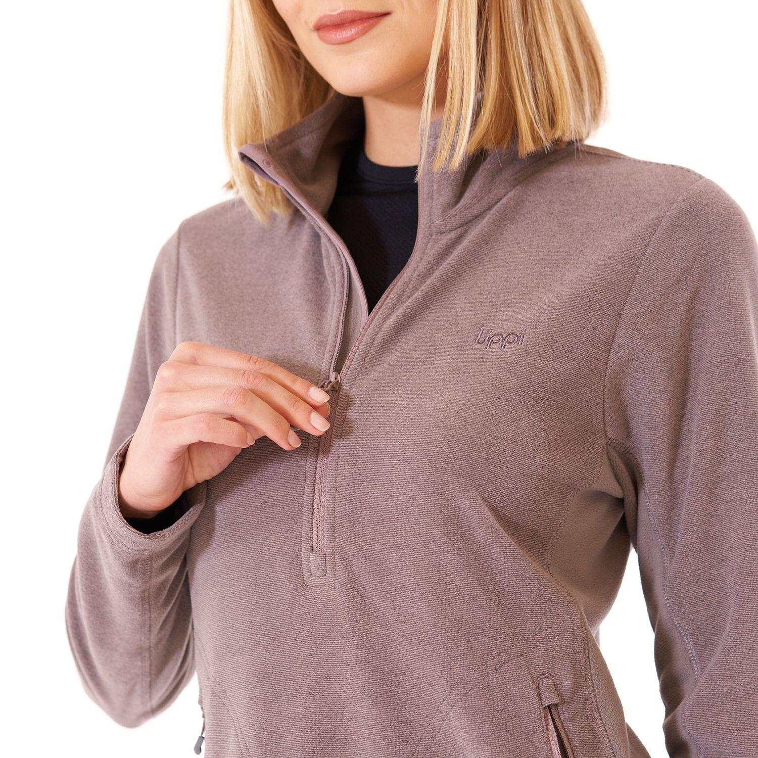 Poleron Mujer Lighter Nano-F 14 Zip Palo Rosa Lippi-4