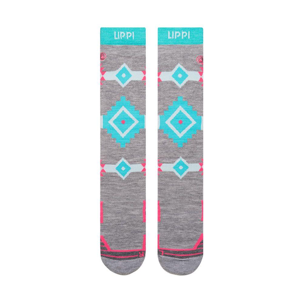 Calcetin Mujer Runas Ski Socks Large Melange Calipso Lippi-1