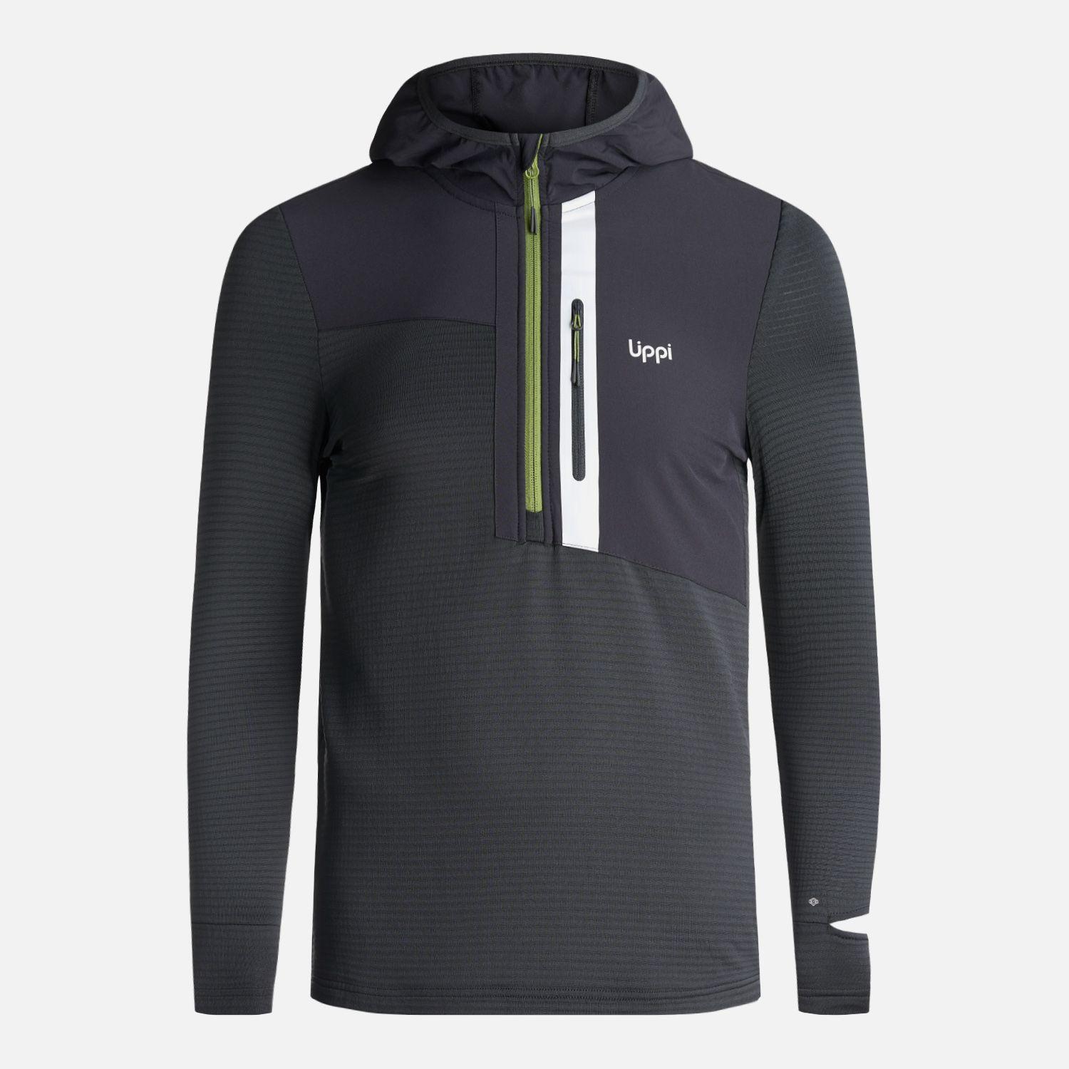 Poleron Teen Boy Karova 1/4 Zip Hoody Negro Lippi-0