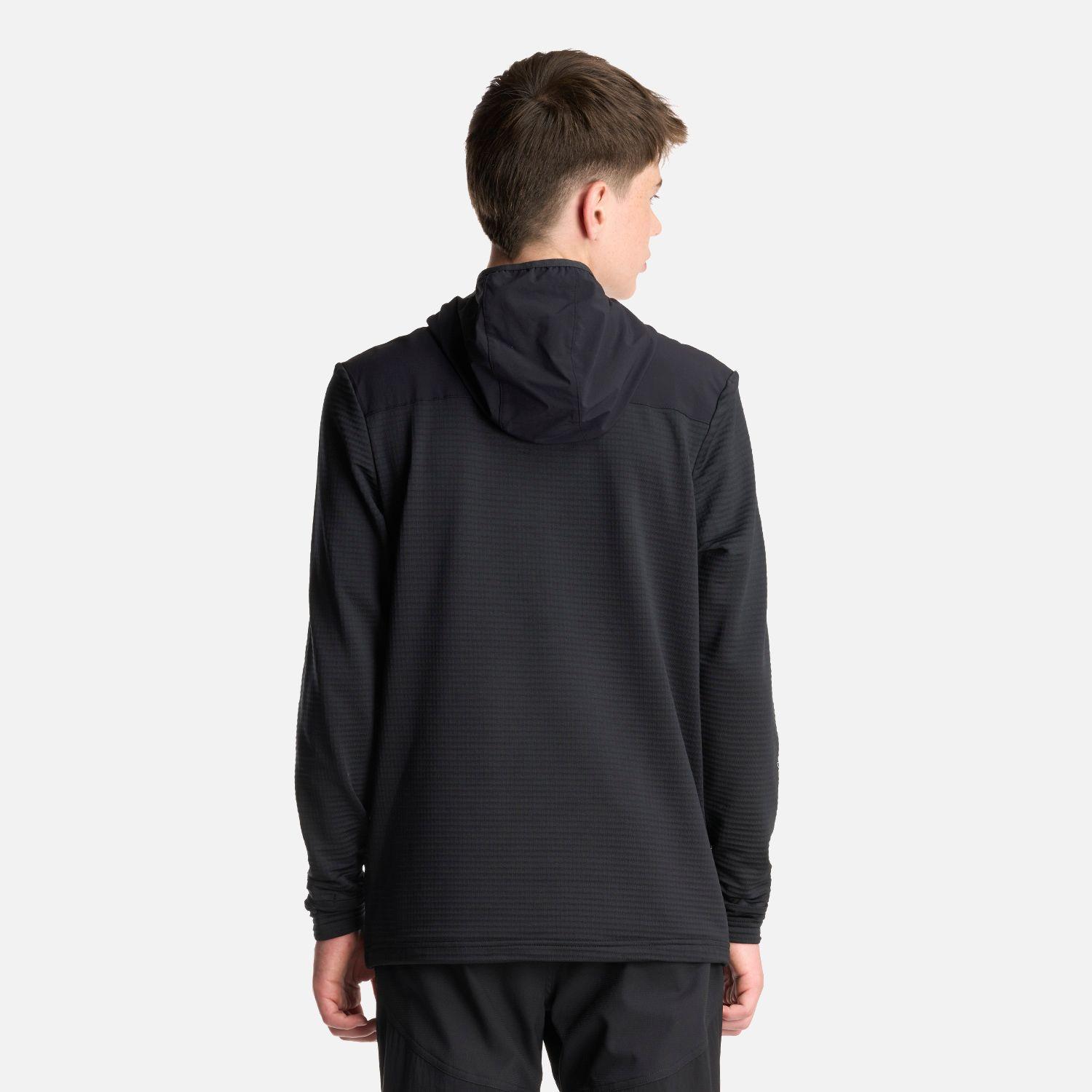 Poleron Teen Boy Karova 1/4 Zip Hoody Negro Lippi-3