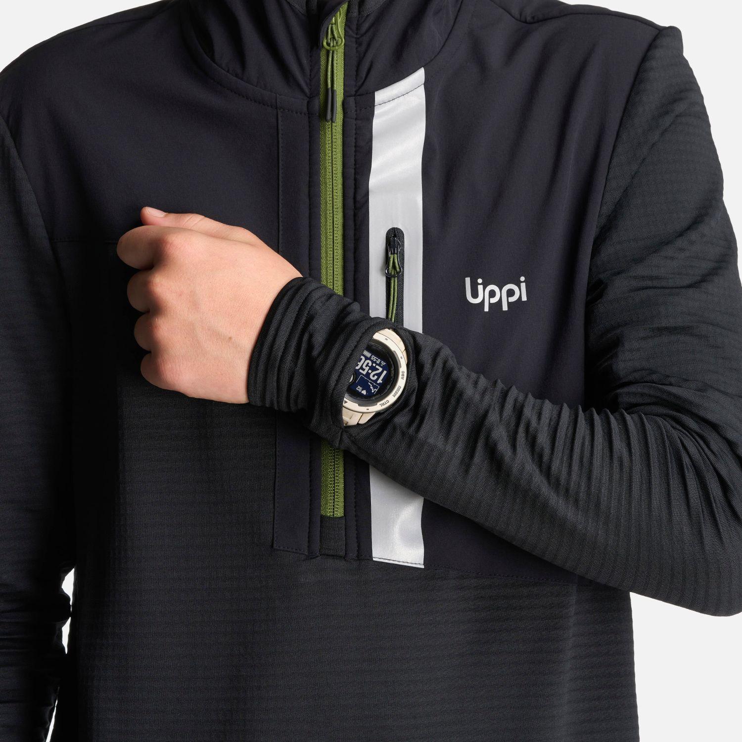 Poleron Teen Boy Karova 1/4 Zip Hoody Negro Lippi-5