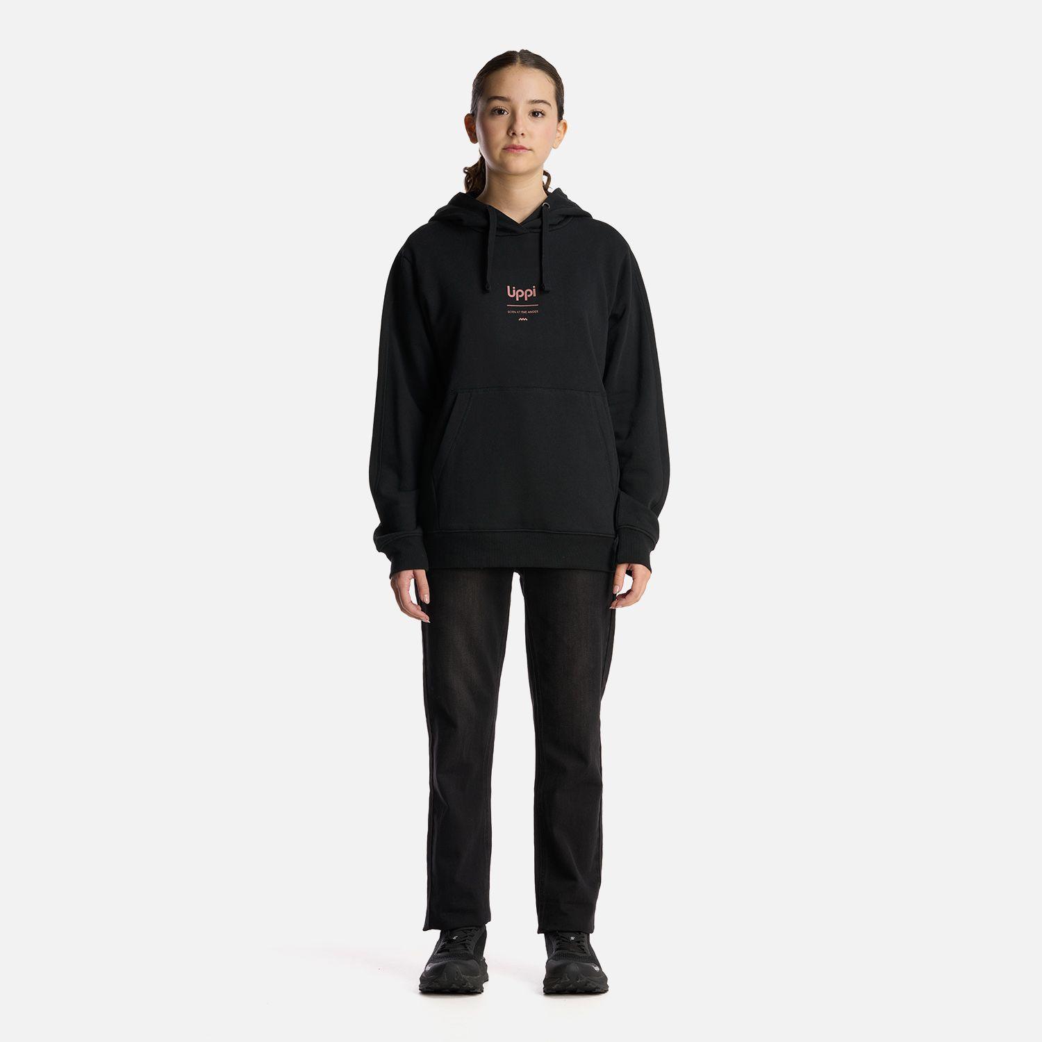 Polerón Teen Girl Ulmo MidPoint Hoody Negro Lippi V25-5