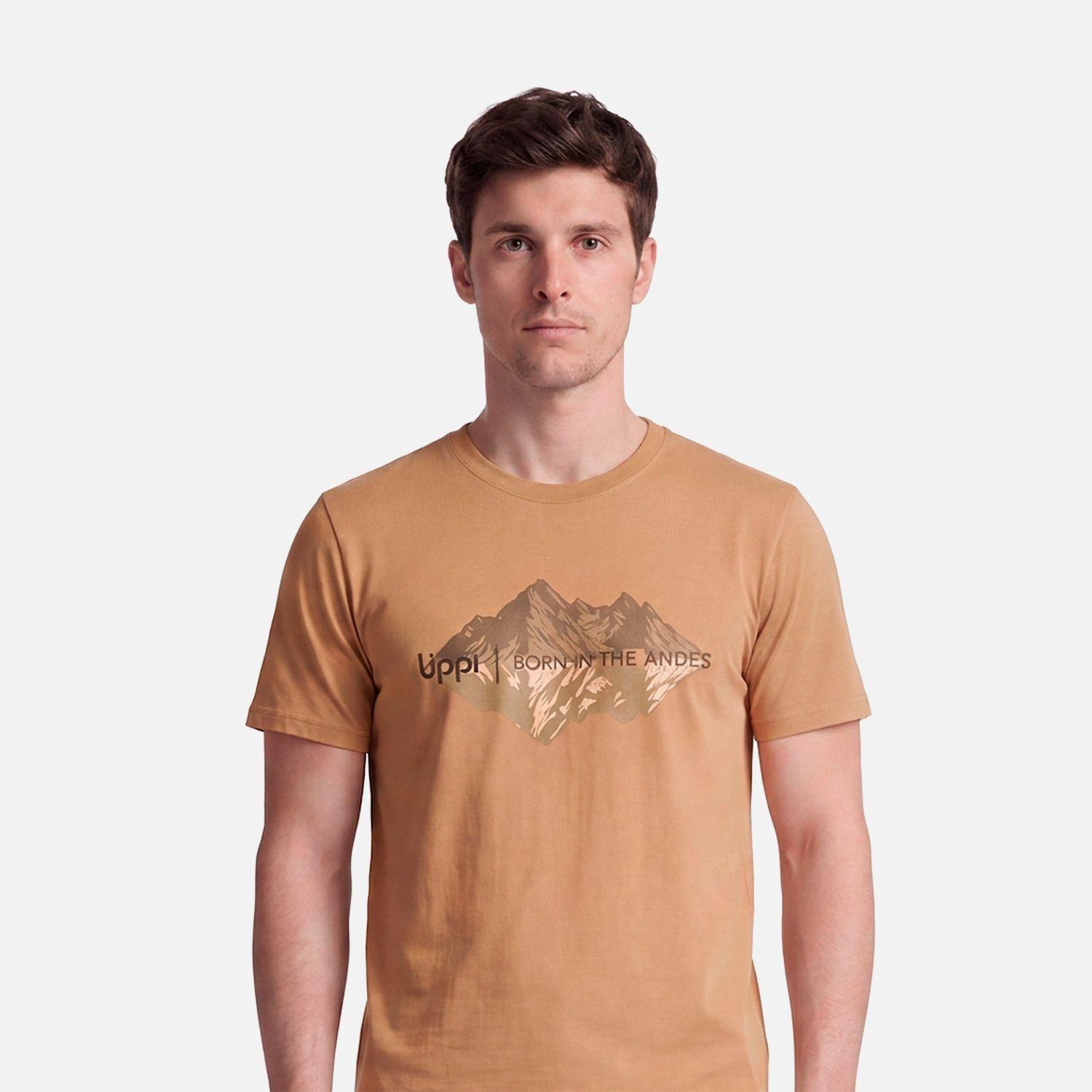 Polera Hombre Ulmo Front Print T-Shirt Camel Lippi V27-2