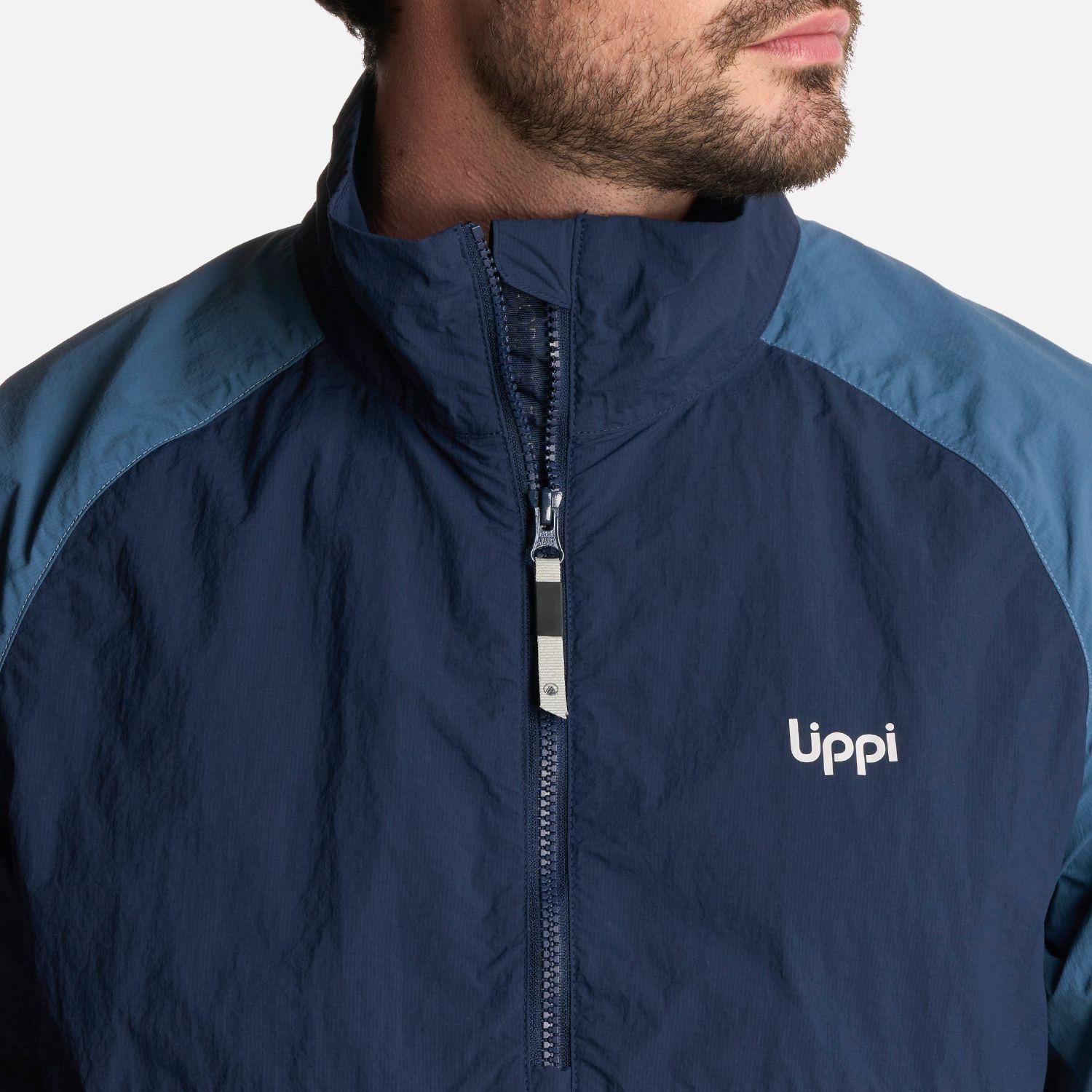 Chaqueta Hombre WindCity WindBreaker 1/4 Zip Azul Lippi-3