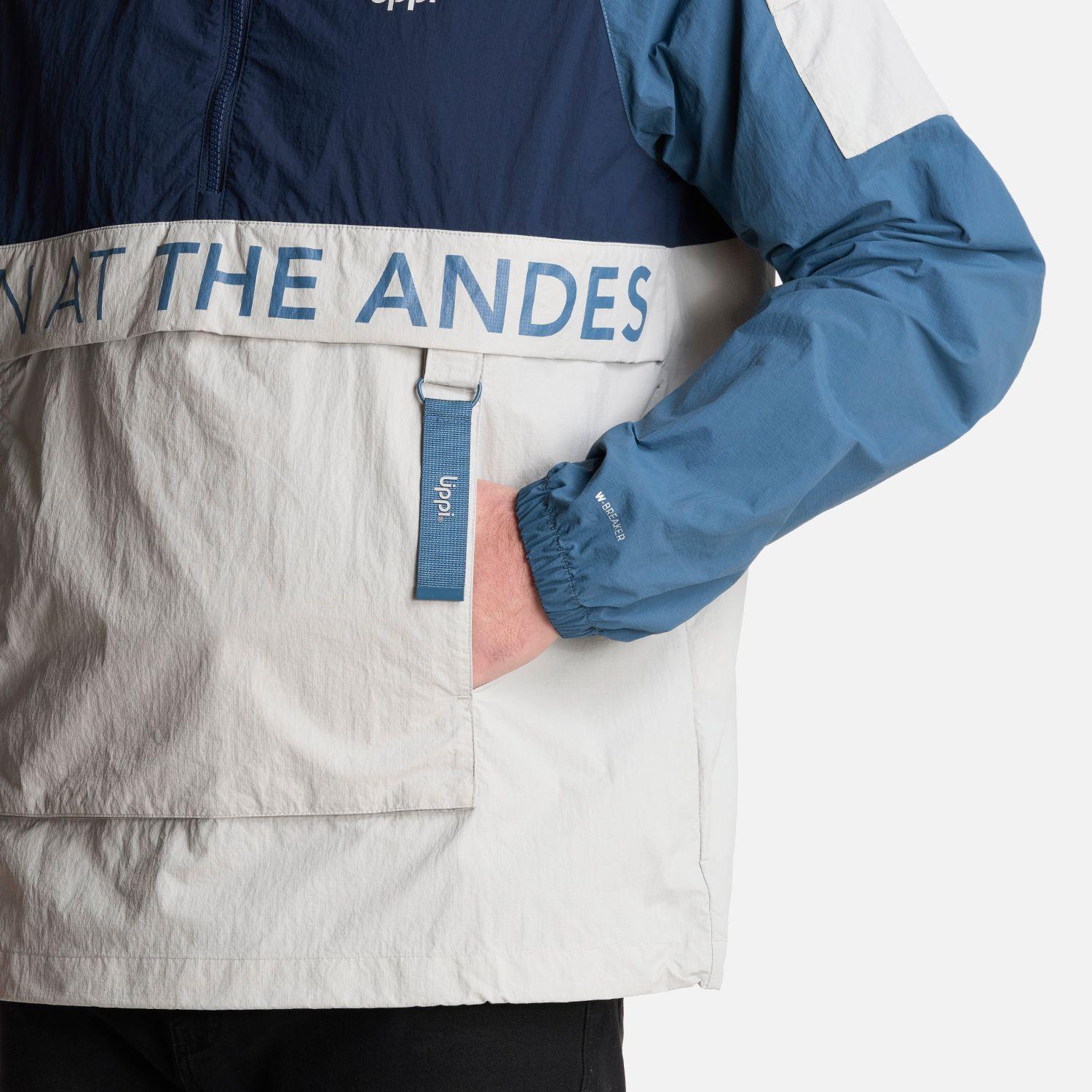 Chaqueta Hombre WindCity WindBreaker 1/4 Zip Azul Lippi-6