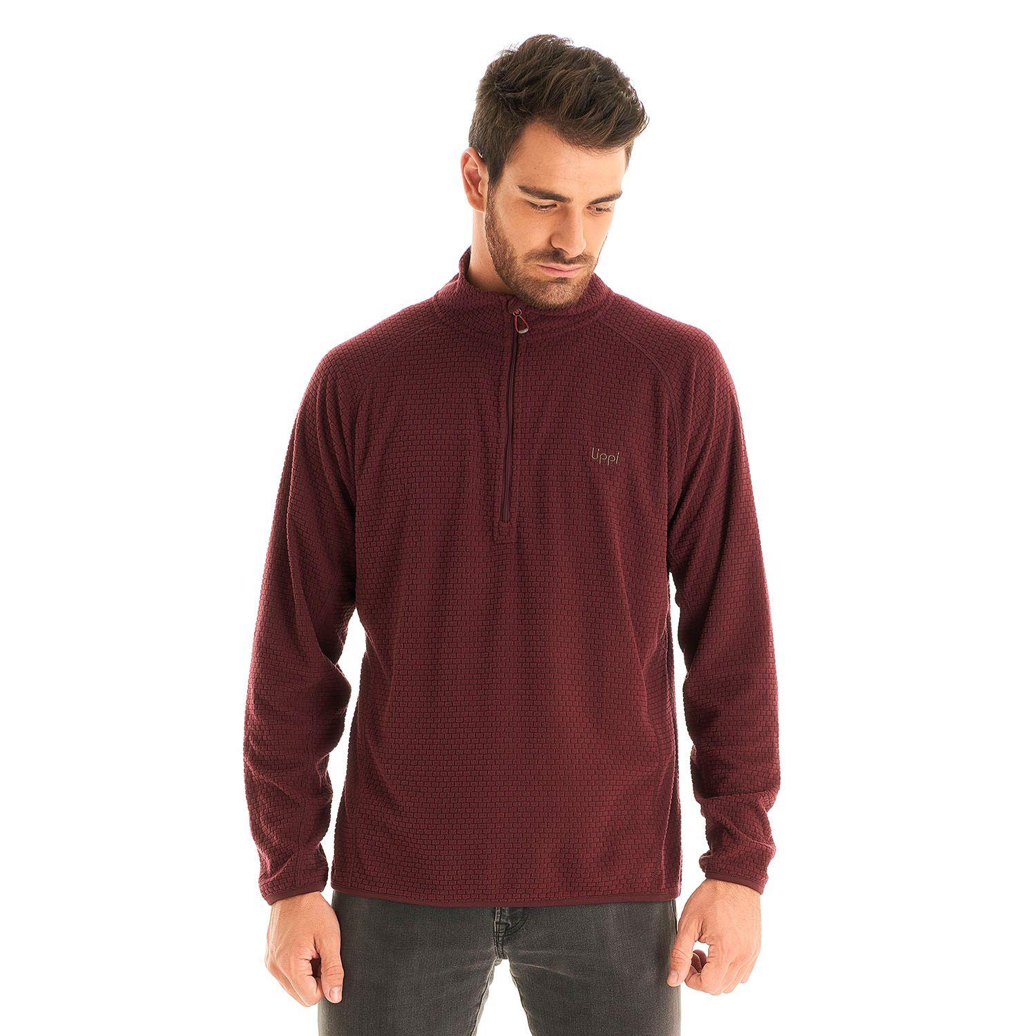 Poleron Hombre Jacaranda Nano-F 14 Zip Vino Lippi V23-1