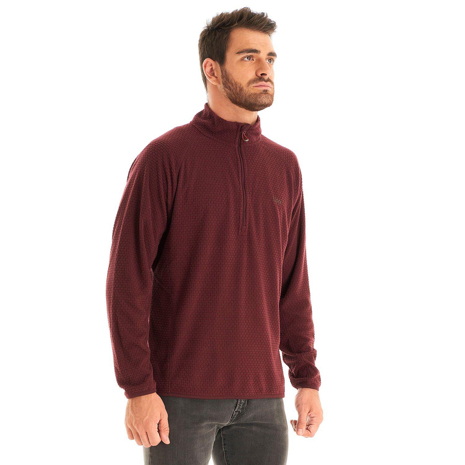 Poleron Hombre Jacaranda Nano-F 14 Zip Vino Lippi V23-2