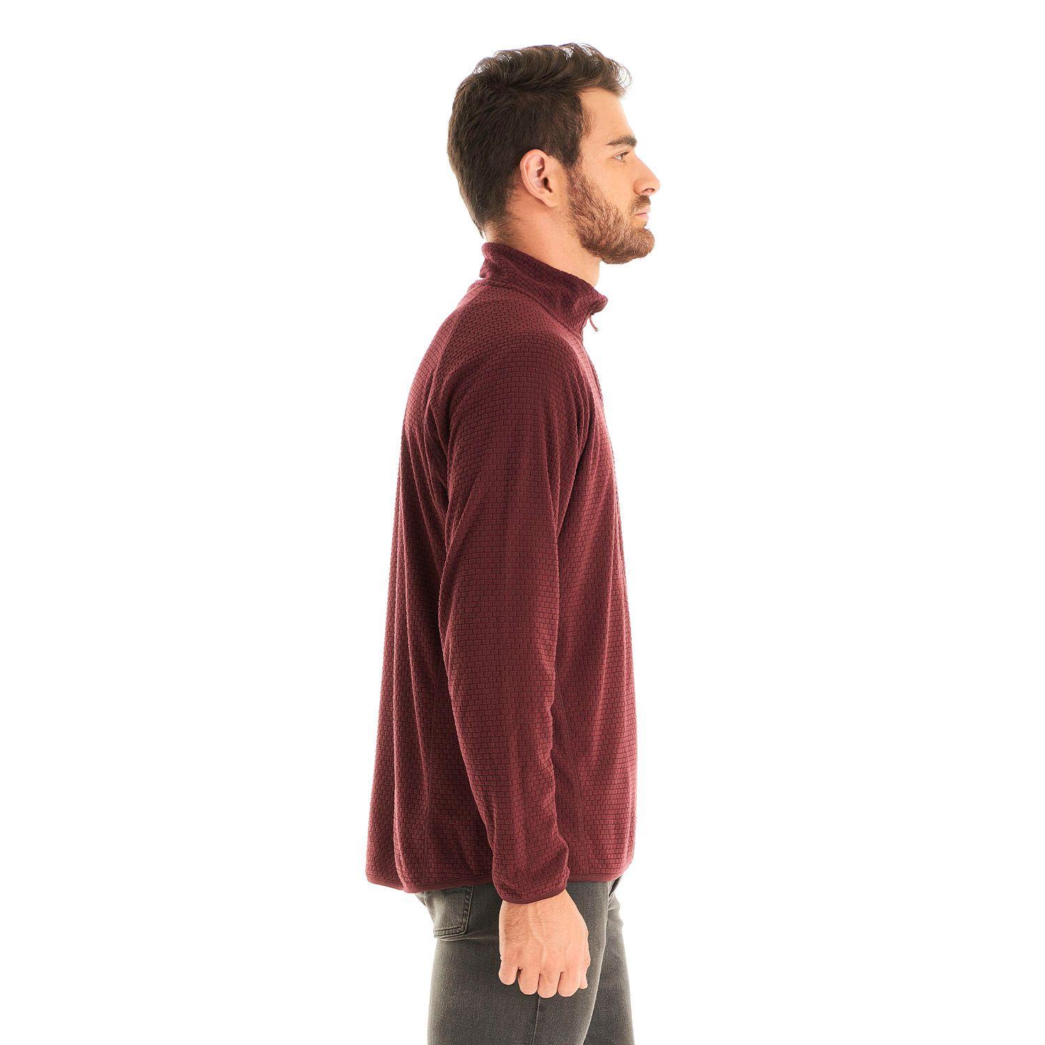 Poleron Hombre Jacaranda Nano-F 14 Zip Vino Lippi V23-3