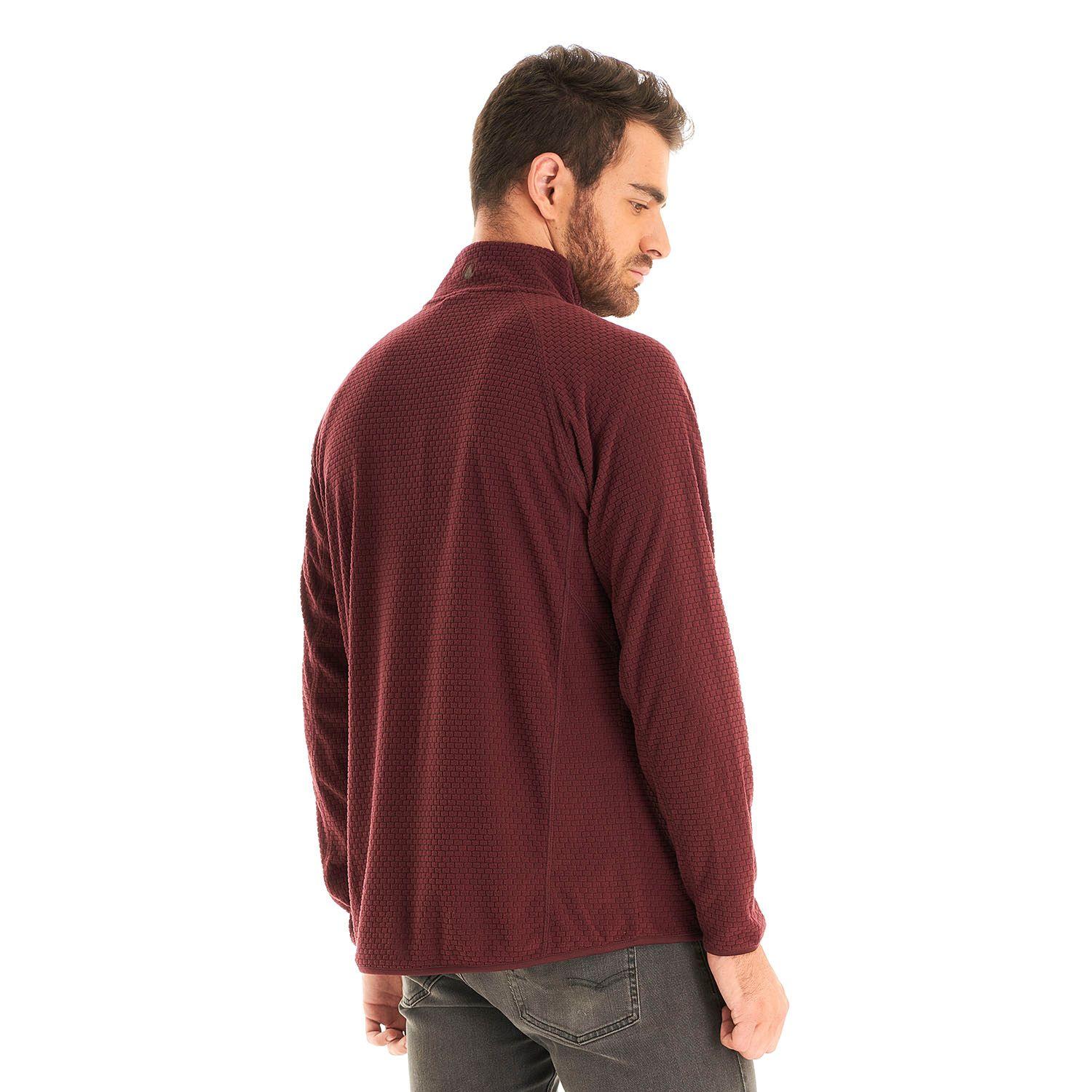 Poleron Hombre Jacaranda Nano-F 14 Zip Vino Lippi V23-4