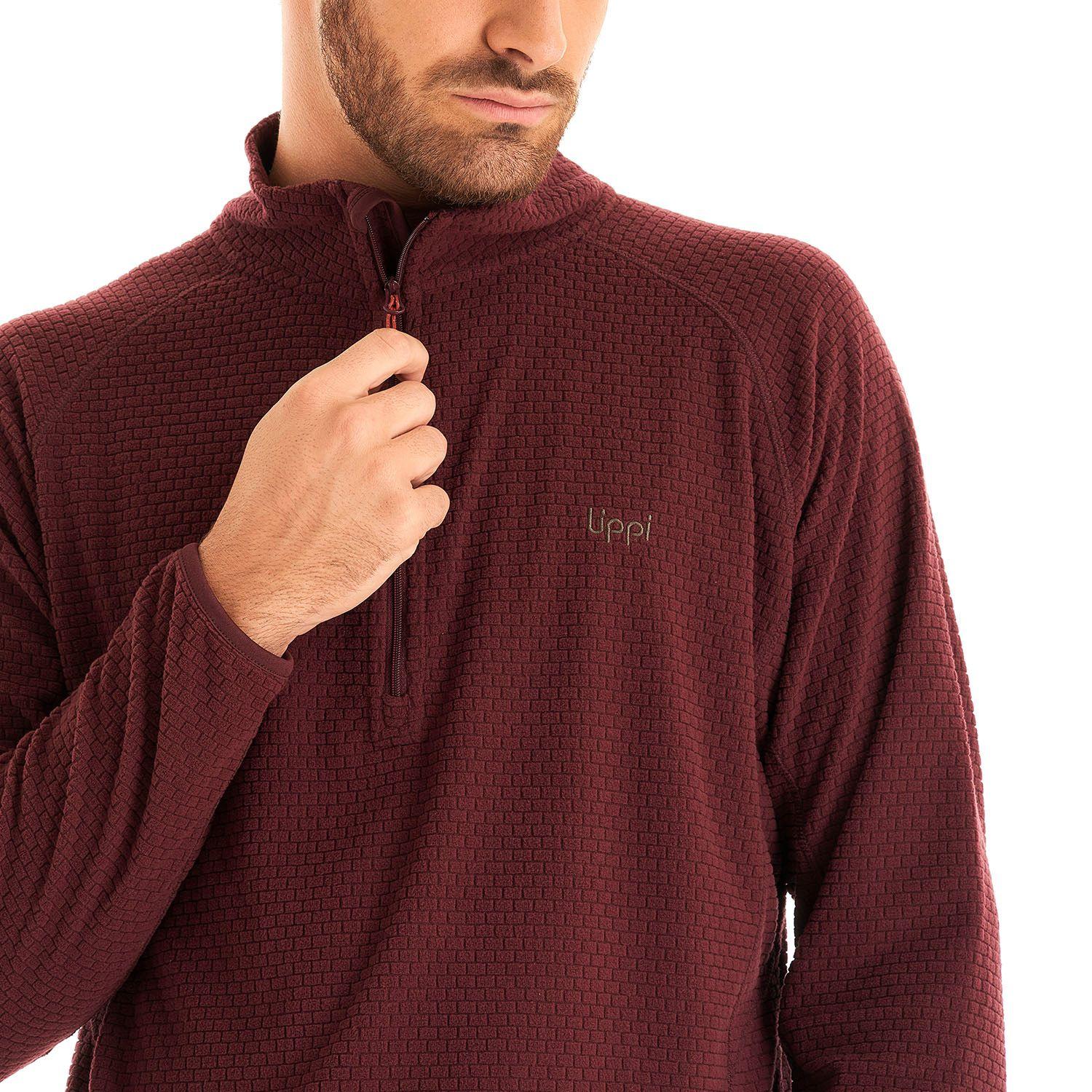 Poleron Hombre Jacaranda Nano-F 14 Zip Vino Lippi V23-6