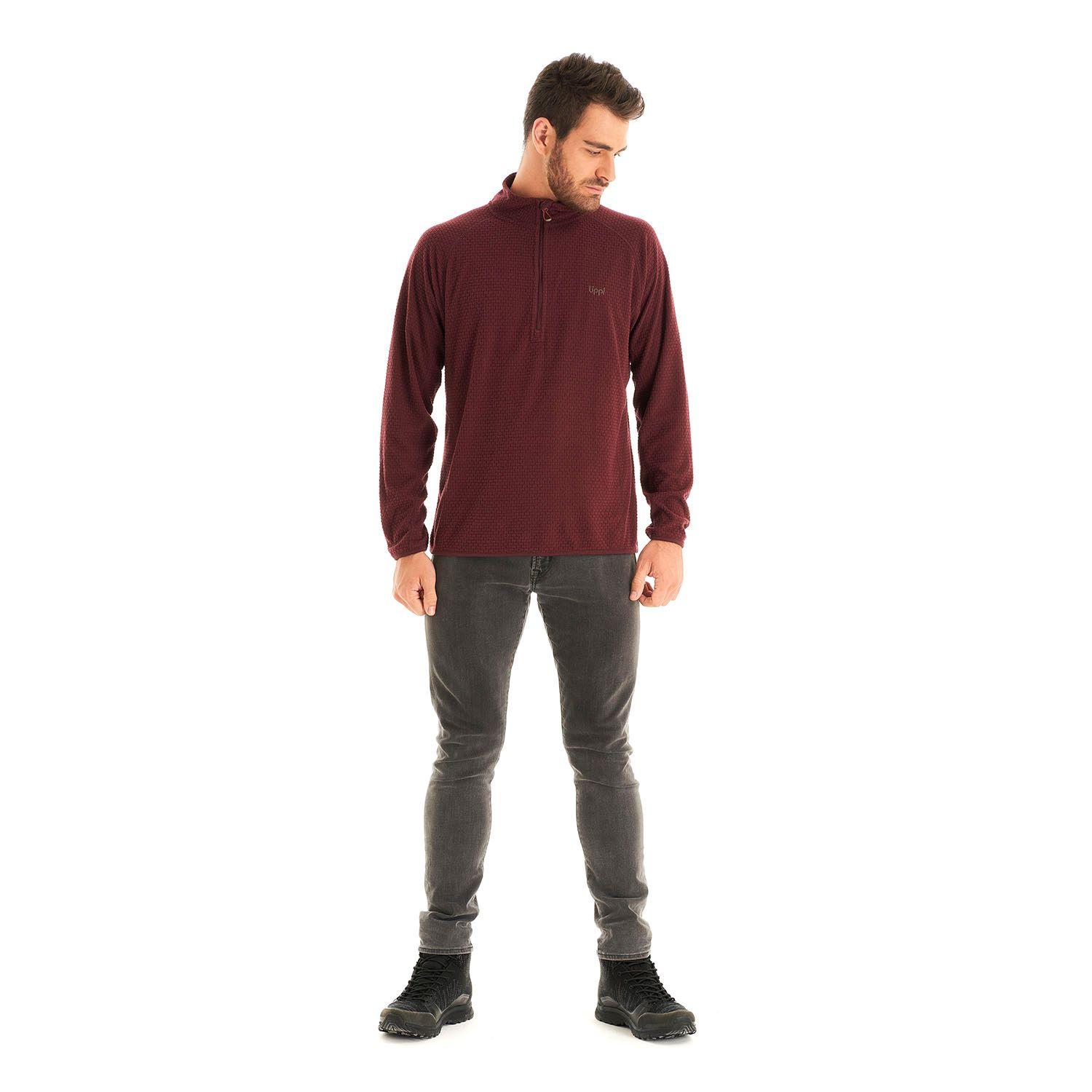Poleron Hombre Jacaranda Nano-F 14 Zip Vino Lippi V23-8