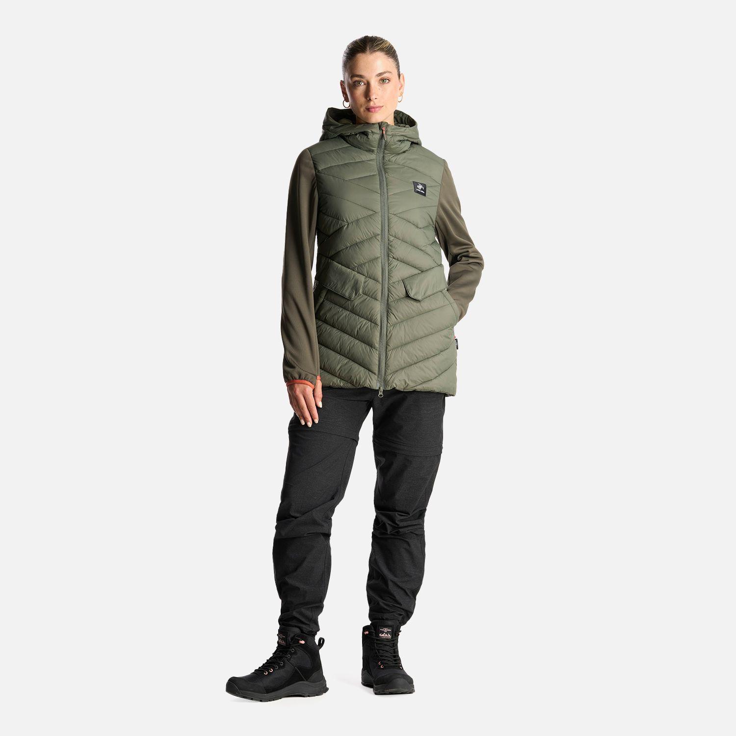 Chaqueta Mujer Altiplano Verde Grisaceo Haka Honu-9