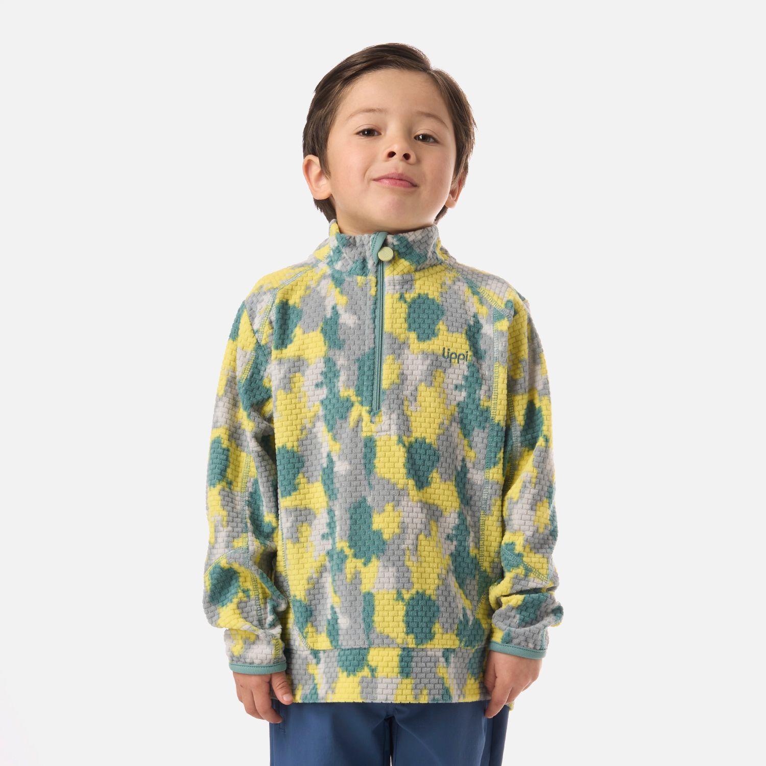 Polerón Niño Saltamontes Nano-F 1/4 Zip Print Turquesa Lippi V26-0