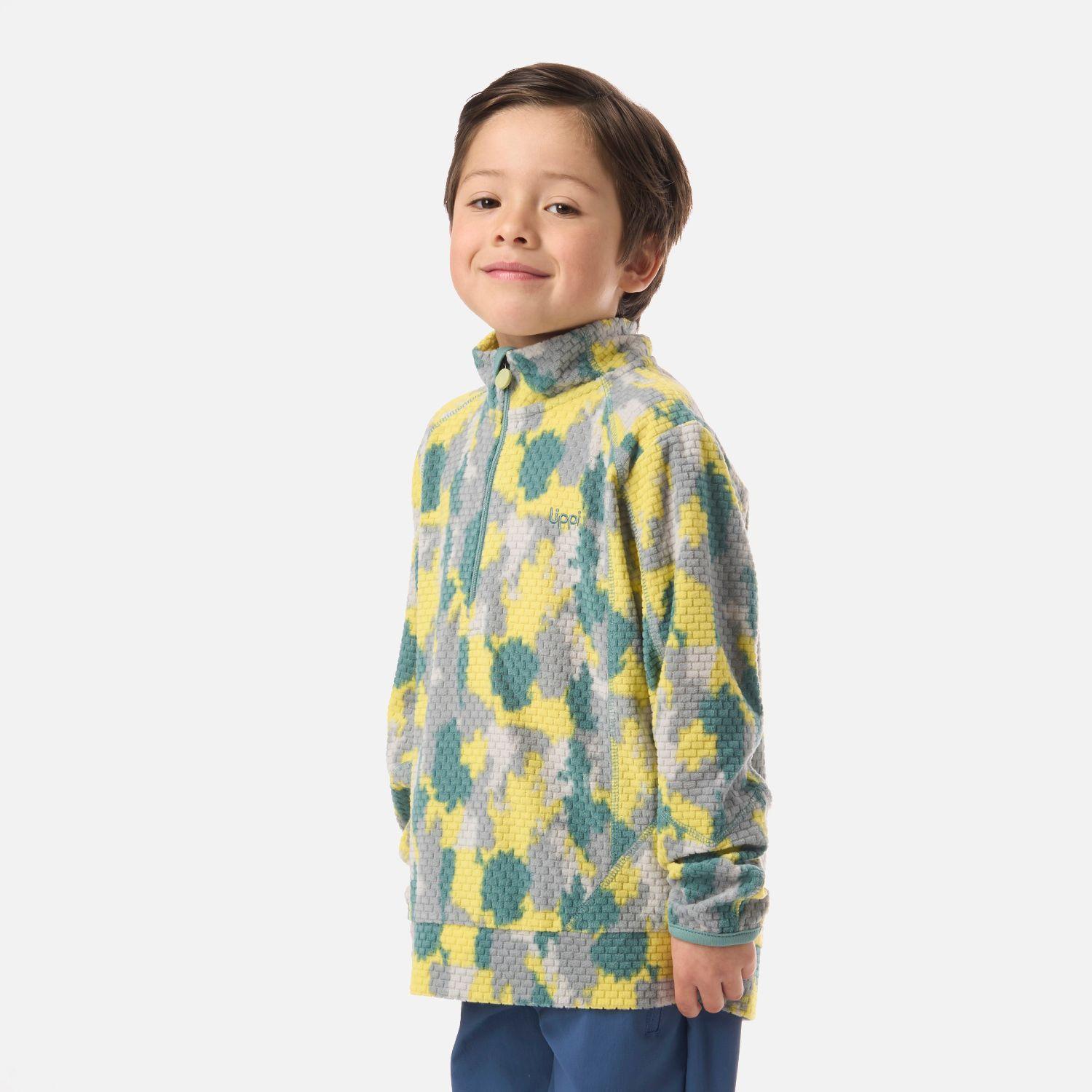 Polerón Niño Saltamontes Nano-F 1/4 Zip Print Turquesa Lippi V26-1