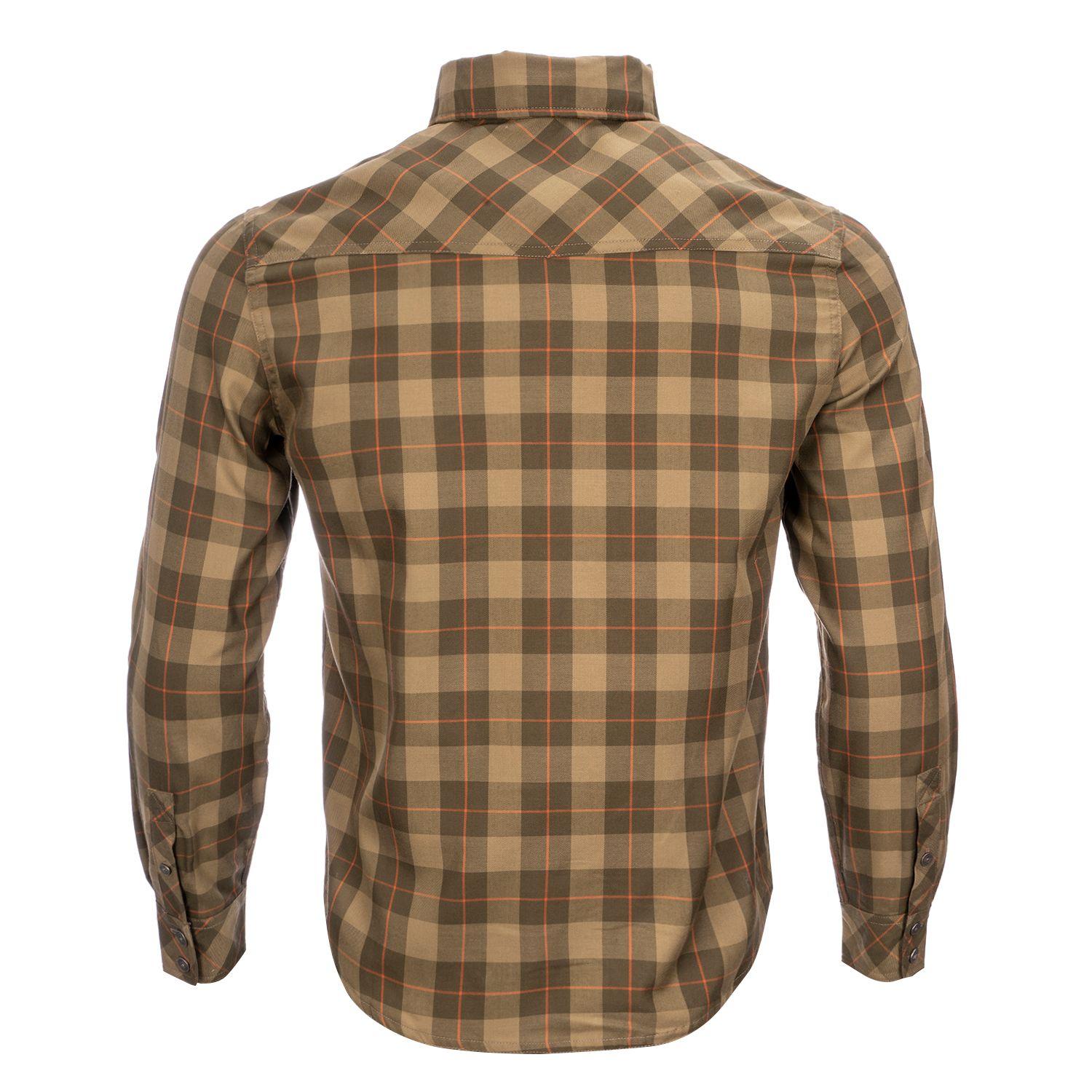 Camisa Hombre Mountain Towns Long Sleeve Shirt Taupe / Rojo Oscuro Lippi-1