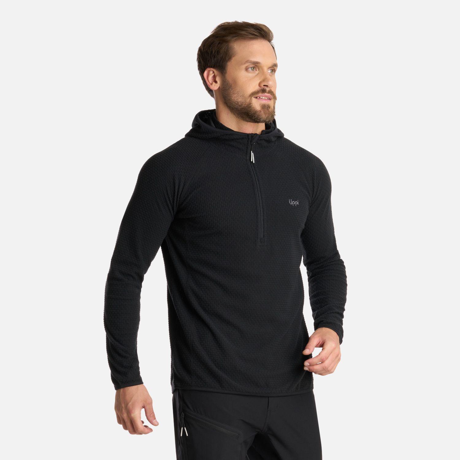 Polerón Hombre Jacaranda Nano-F 14 Zip Hoody Negro Lippi I25-1