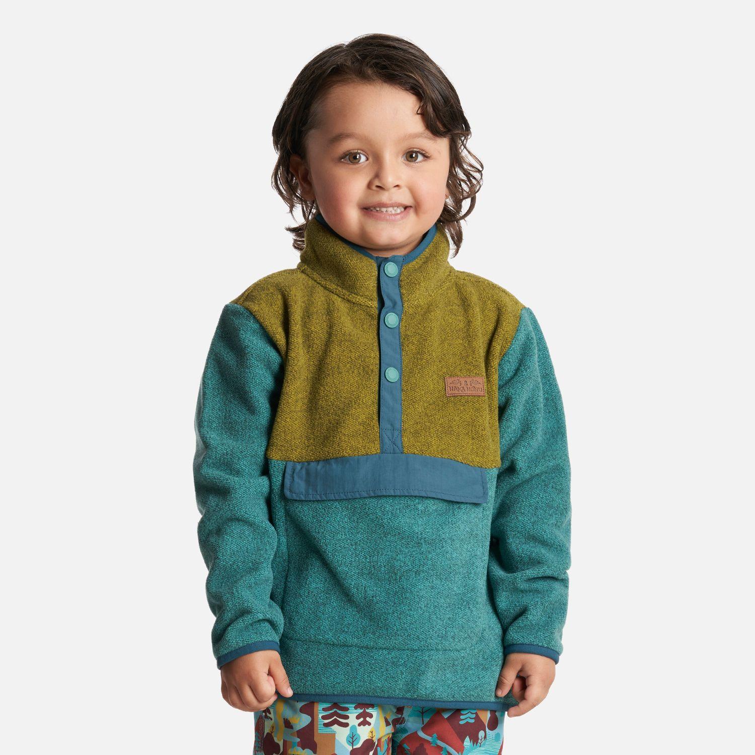 Poleron Niño Tokerau Poki Verde Manzana Haka Honu-1