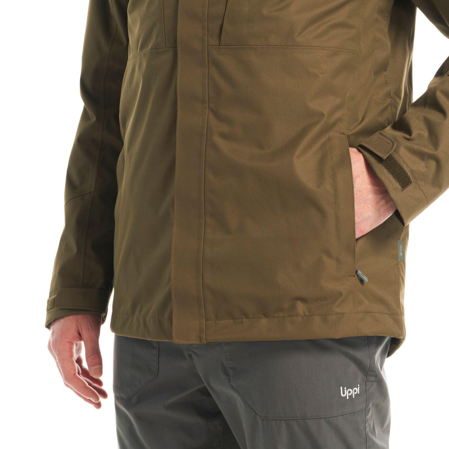 Chaqueta Hombre Tres Cruces Fusion-3 Hoody Jacket Oliva OscuroAzul Piedra Lippi-7