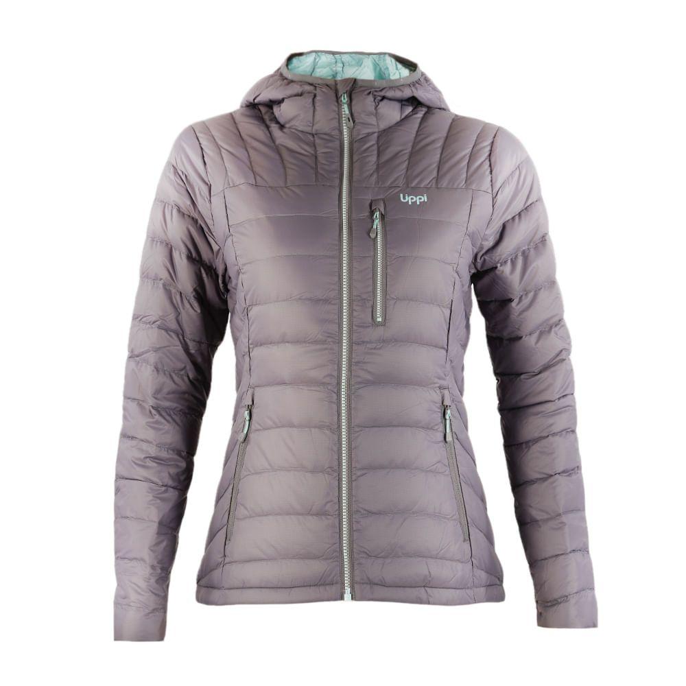 Chaqueta Mujer Bazpur Down Jacket Gris Oscuro Lippi-0