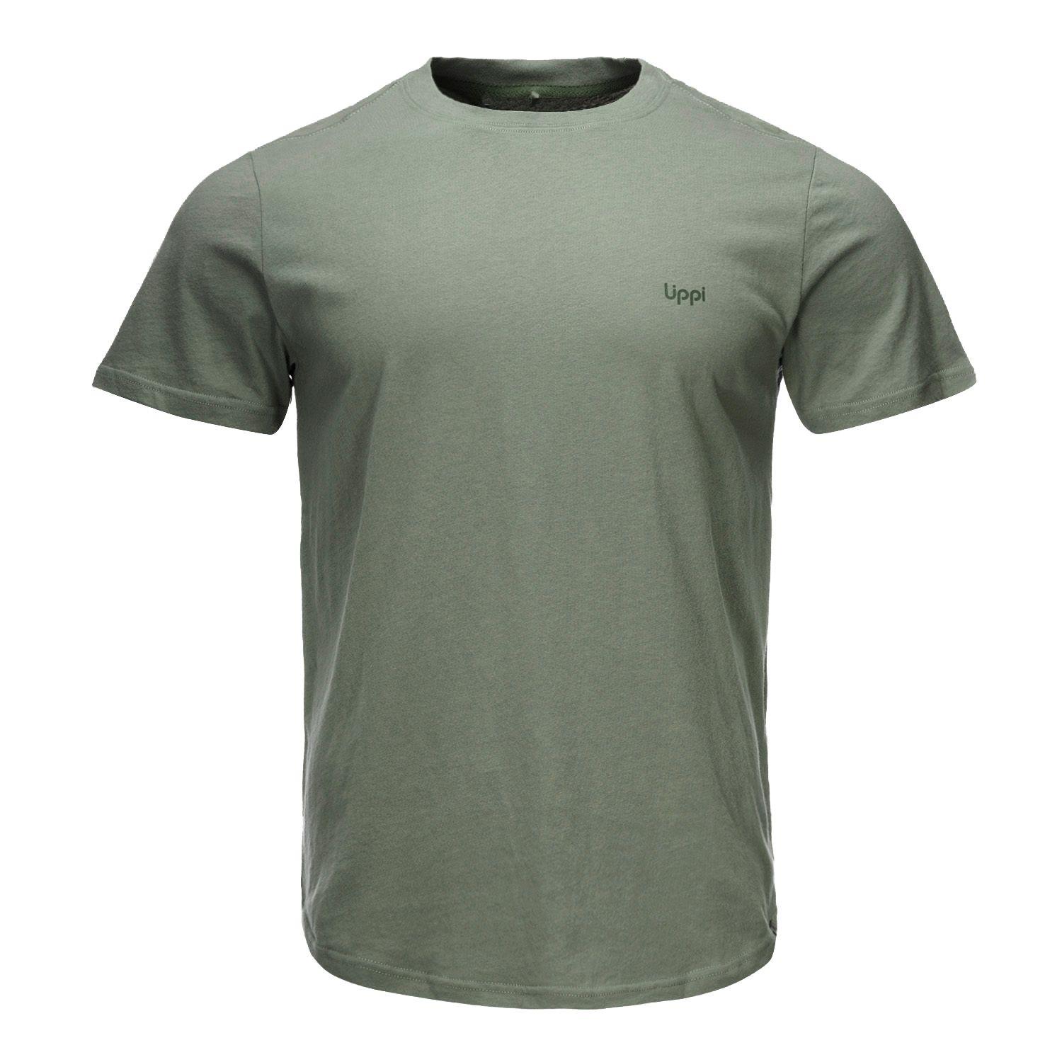 Polera Hombre Ulmo Cotton UV-Stop T-Shirt Verde Grisaceo Lippi-0
