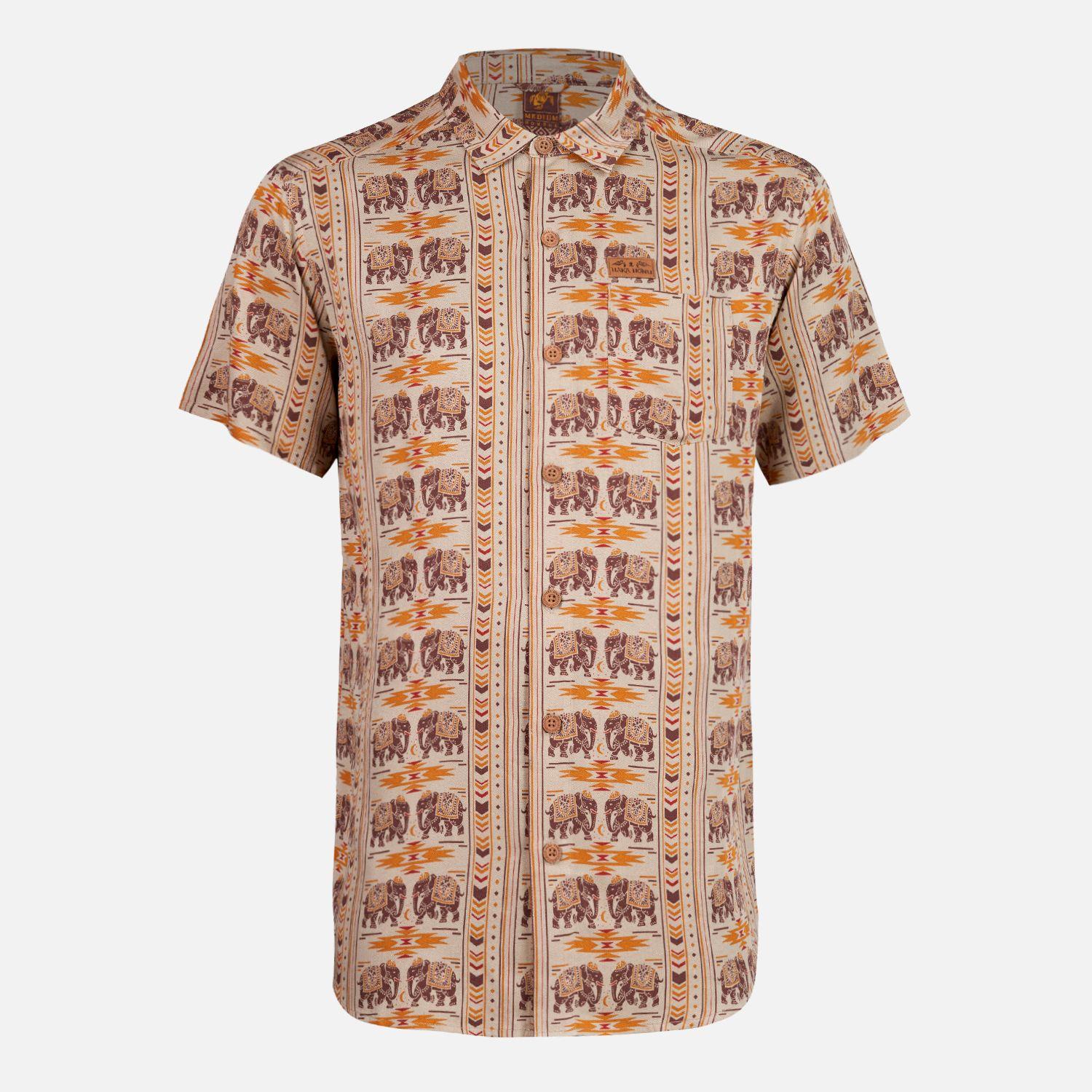 Camisa Hombre Good Karma Full Print Beige Haka Honu-0