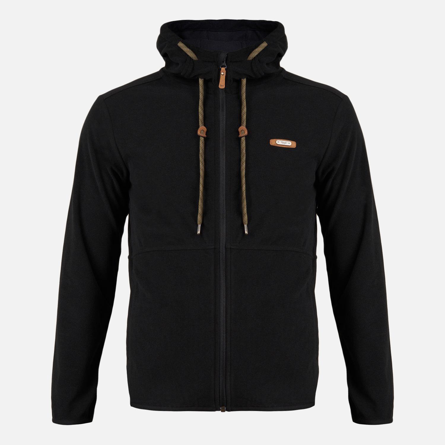 Poleron Teen Boy Stripes Nano-F Full Zip Negro Lippi V22-0