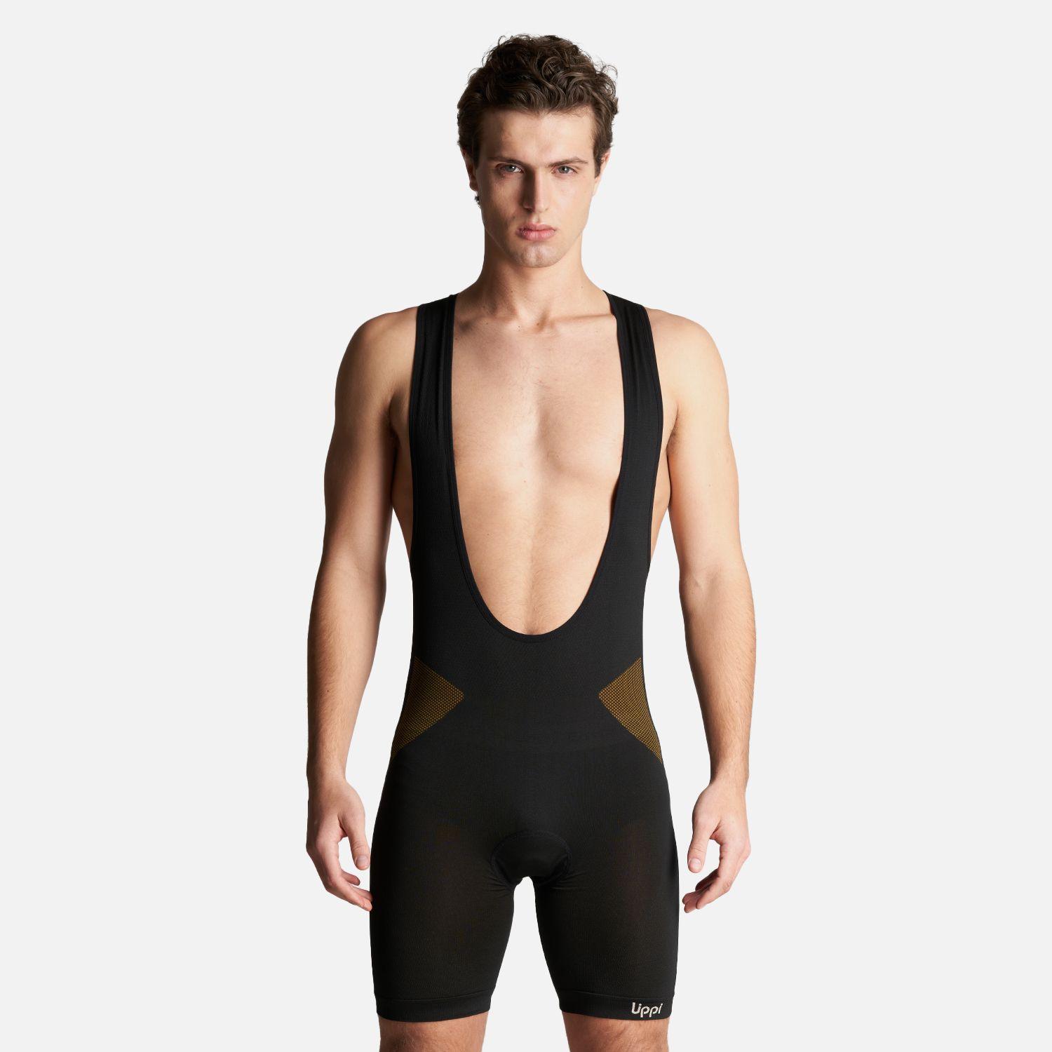 Calza Hombre 4 Bike Suit Seamless Short Grafito Lippi-1