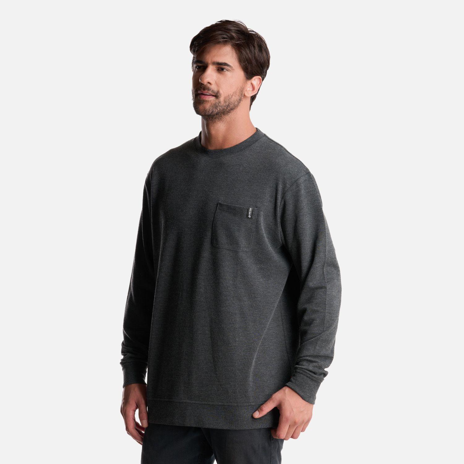 Poleron Hombre Peliculyon Melange Negro Haka Honu-1