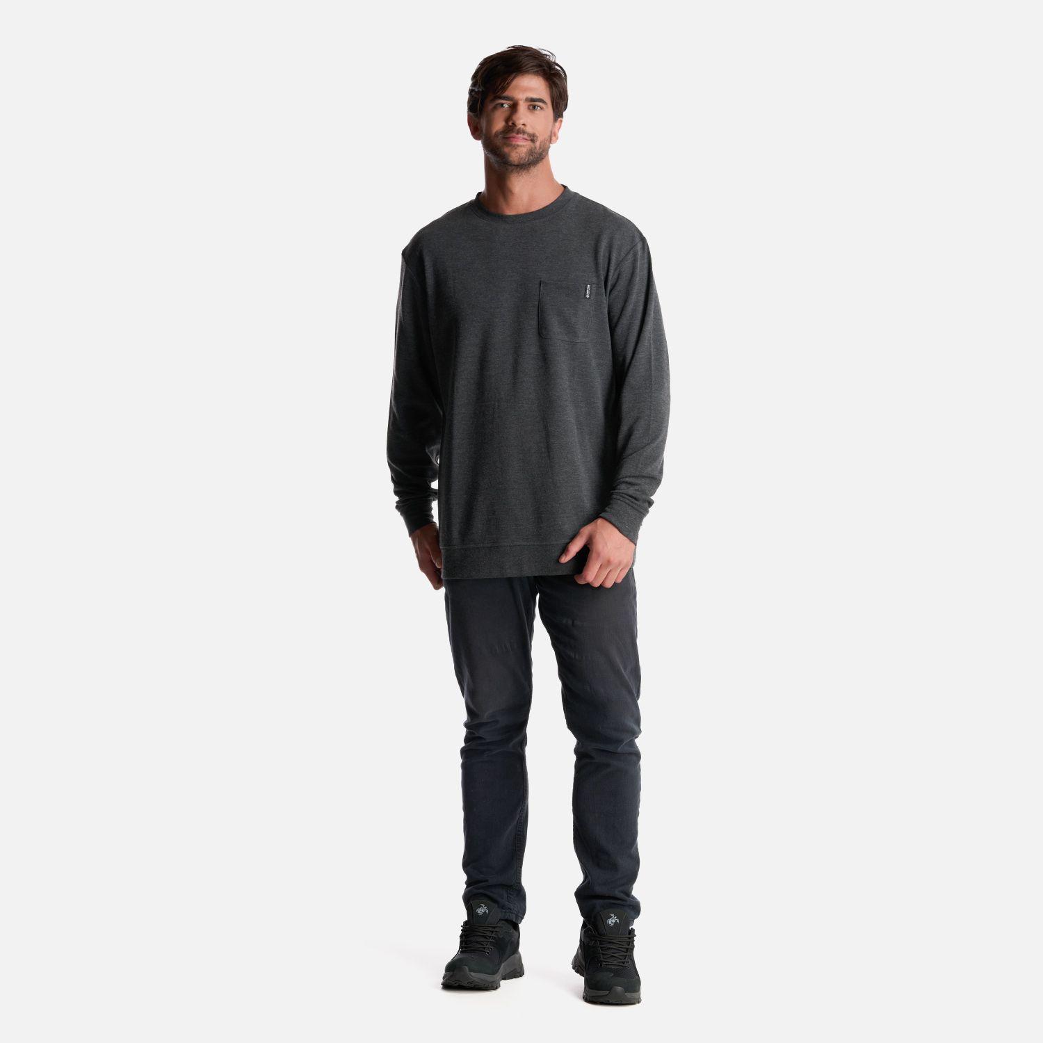 Poleron Hombre Peliculyon Melange Negro Haka Honu-5