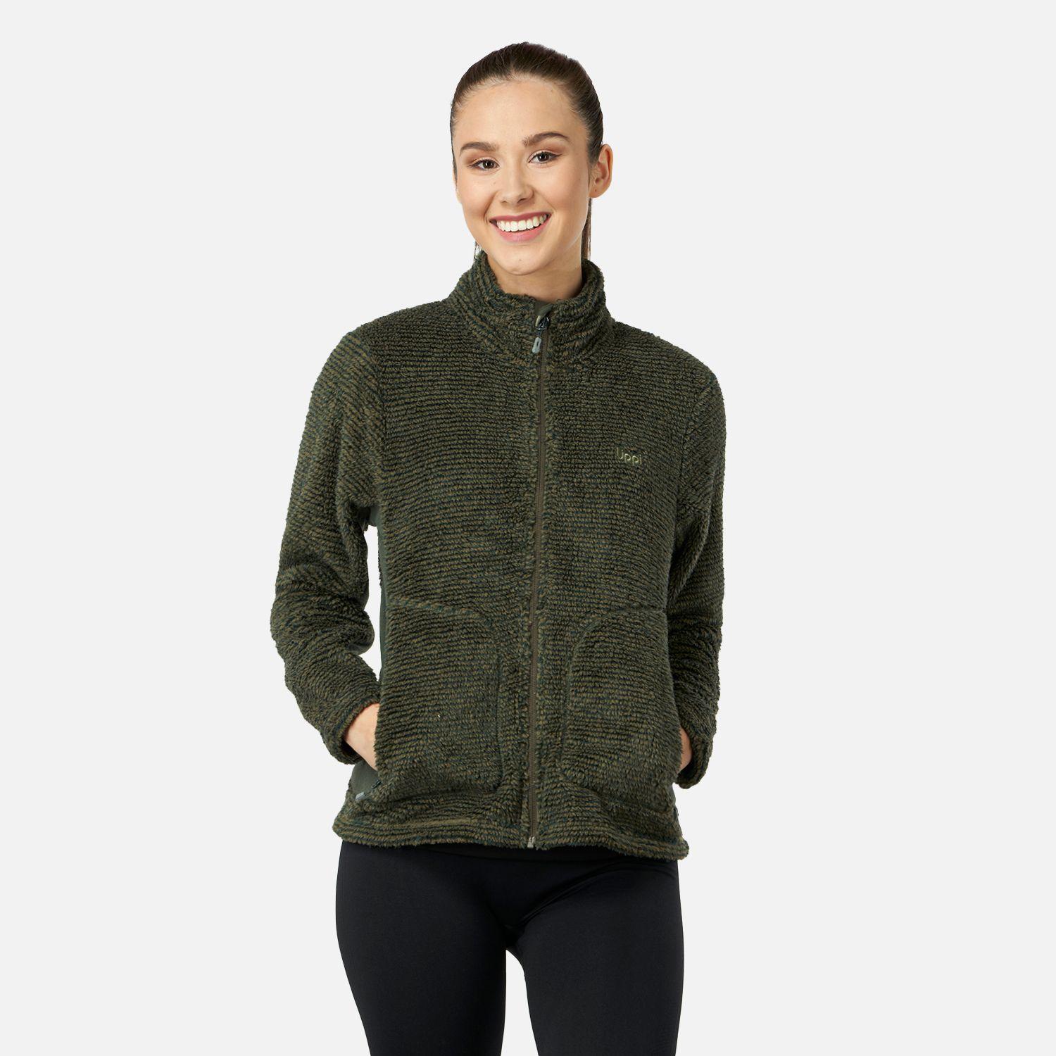 Poleron Mujer Ferret Shaggy-Pro Jacket Verde Musgo Lippi-1