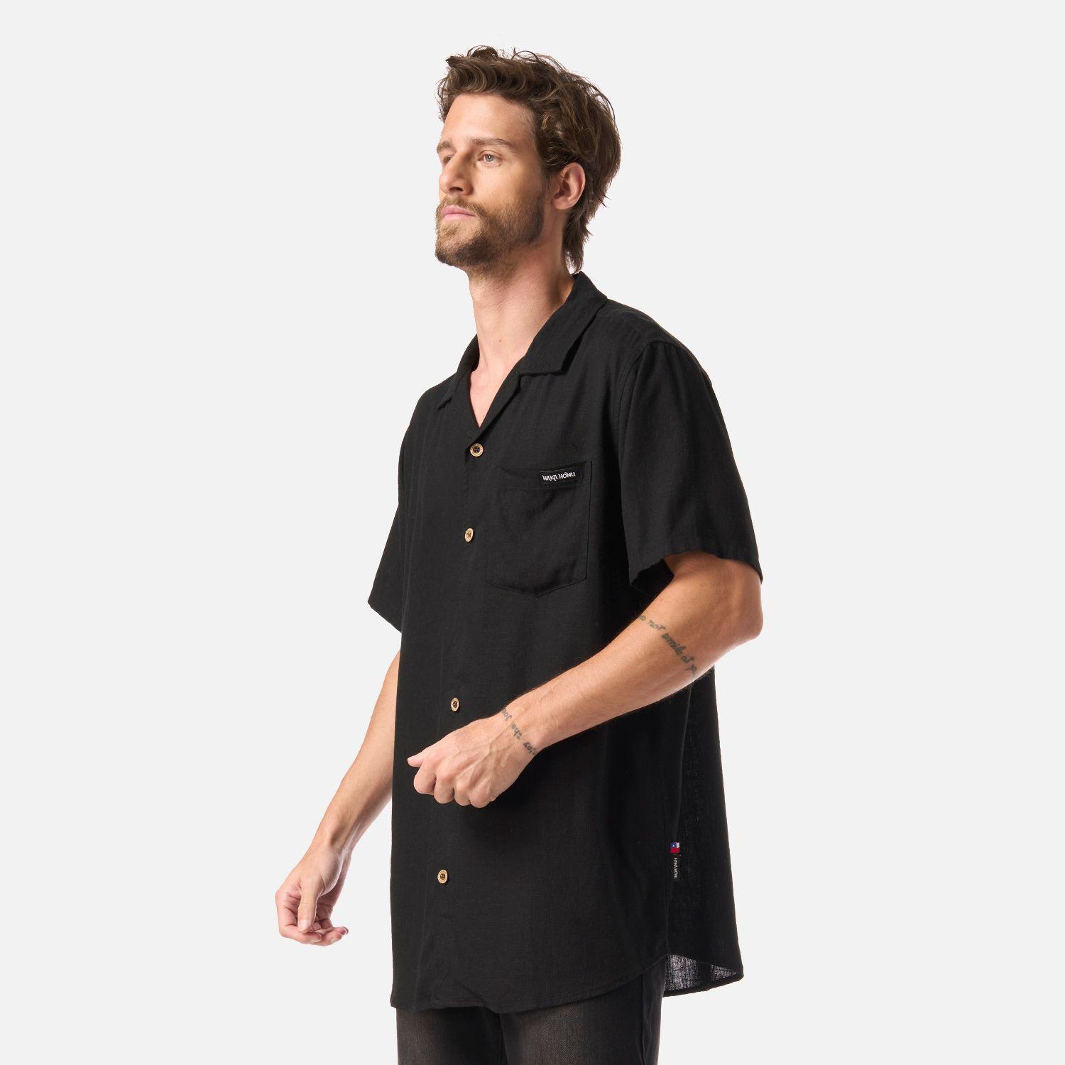 Camisa Hombre Linaje Negro Haka Honu V26-1