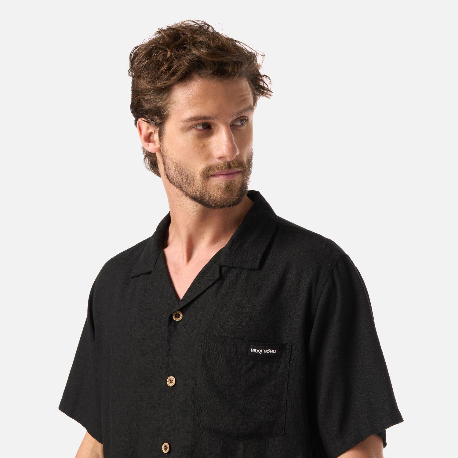 Camisa Hombre Linaje Negro Haka Honu V26-3