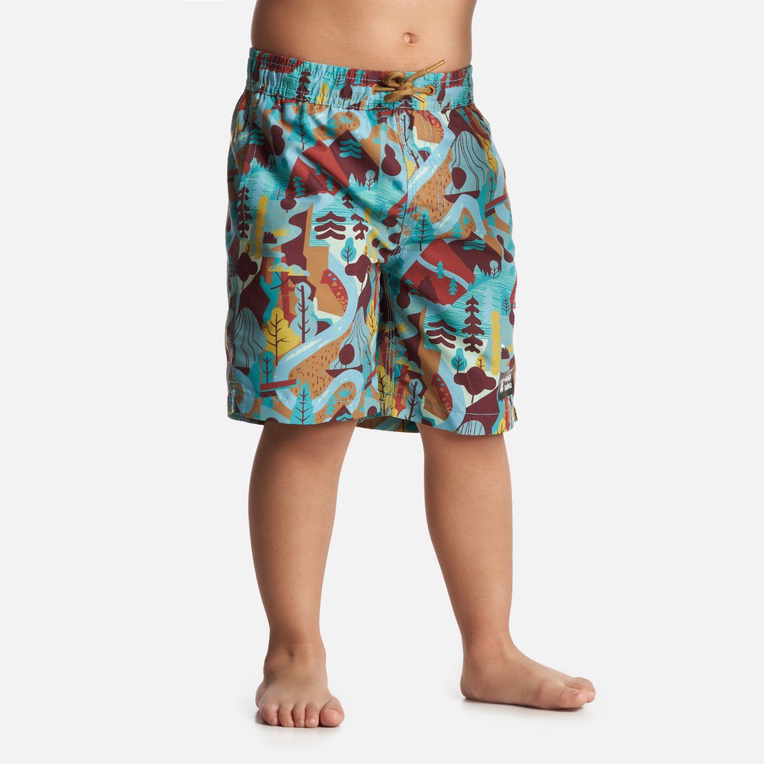 Traje de Baño Niño Bombita Print Turquesa Haka Honu-1
