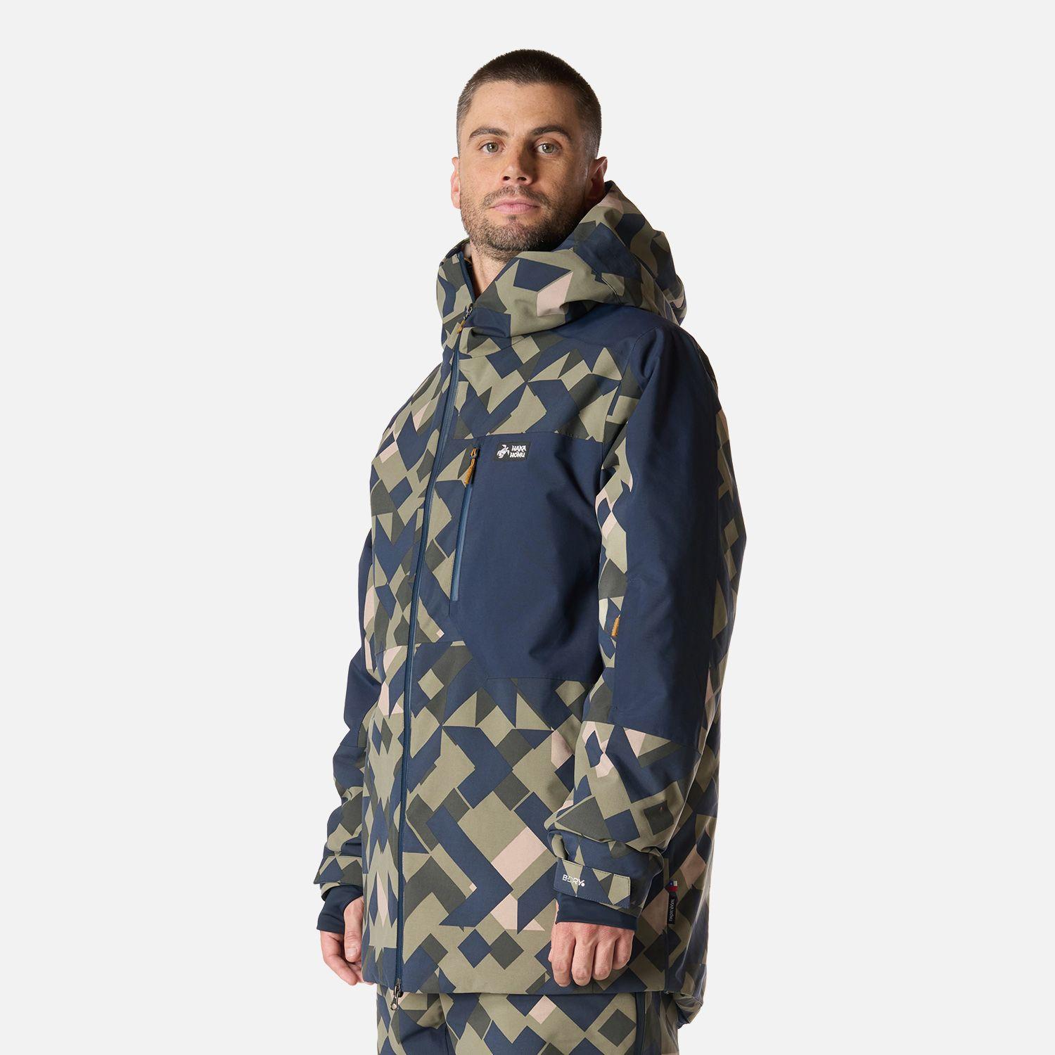 Chaqueta Hombre Yeti Print Verde Oliva Haka Honu I26-1