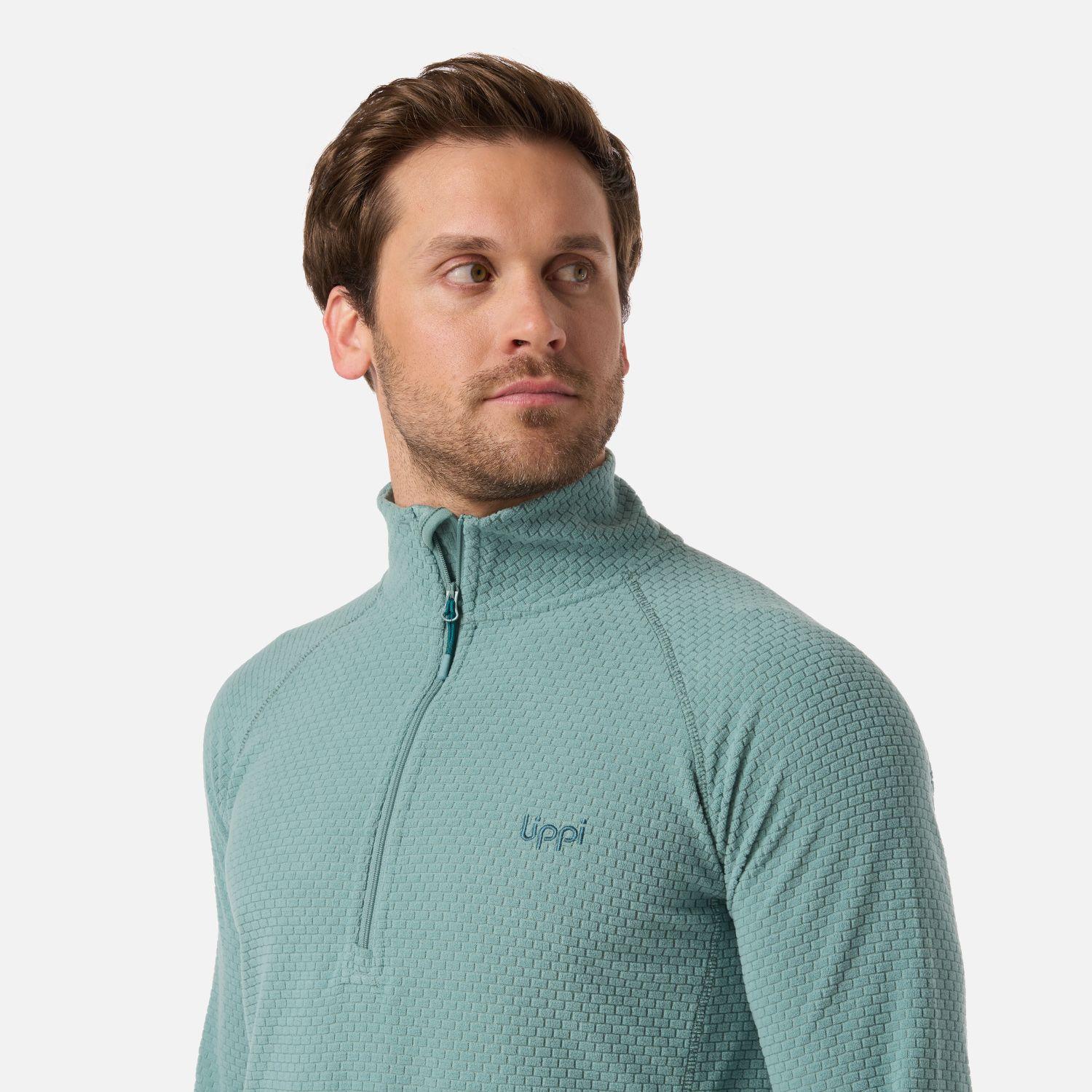 Polerón Hombre Jacaranda Nano-F 1/4 Zip Turquesa Lippi V26-3