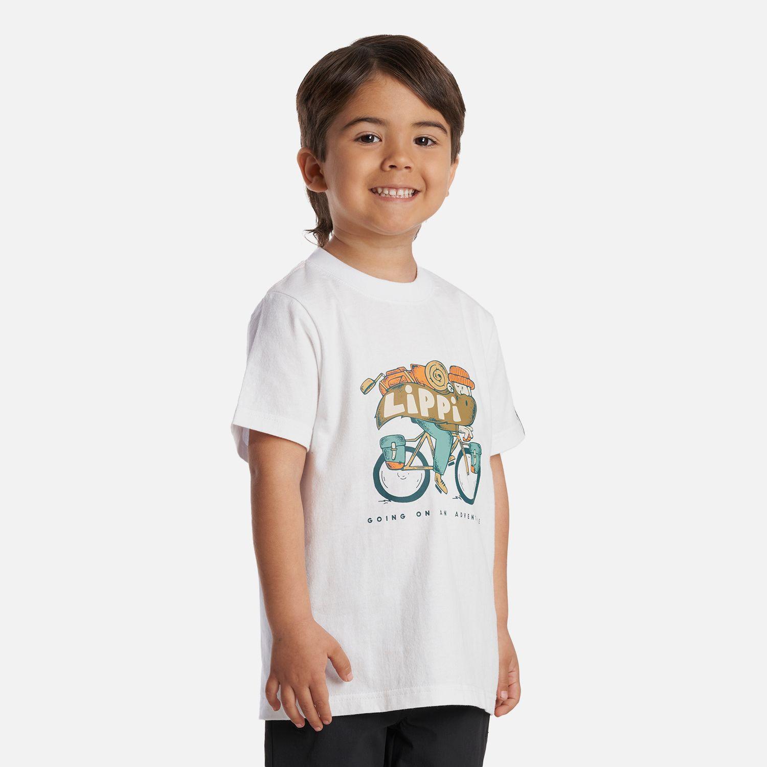 Polera Niño Adventure Ride T-Shirt Blanco Lippi-2
