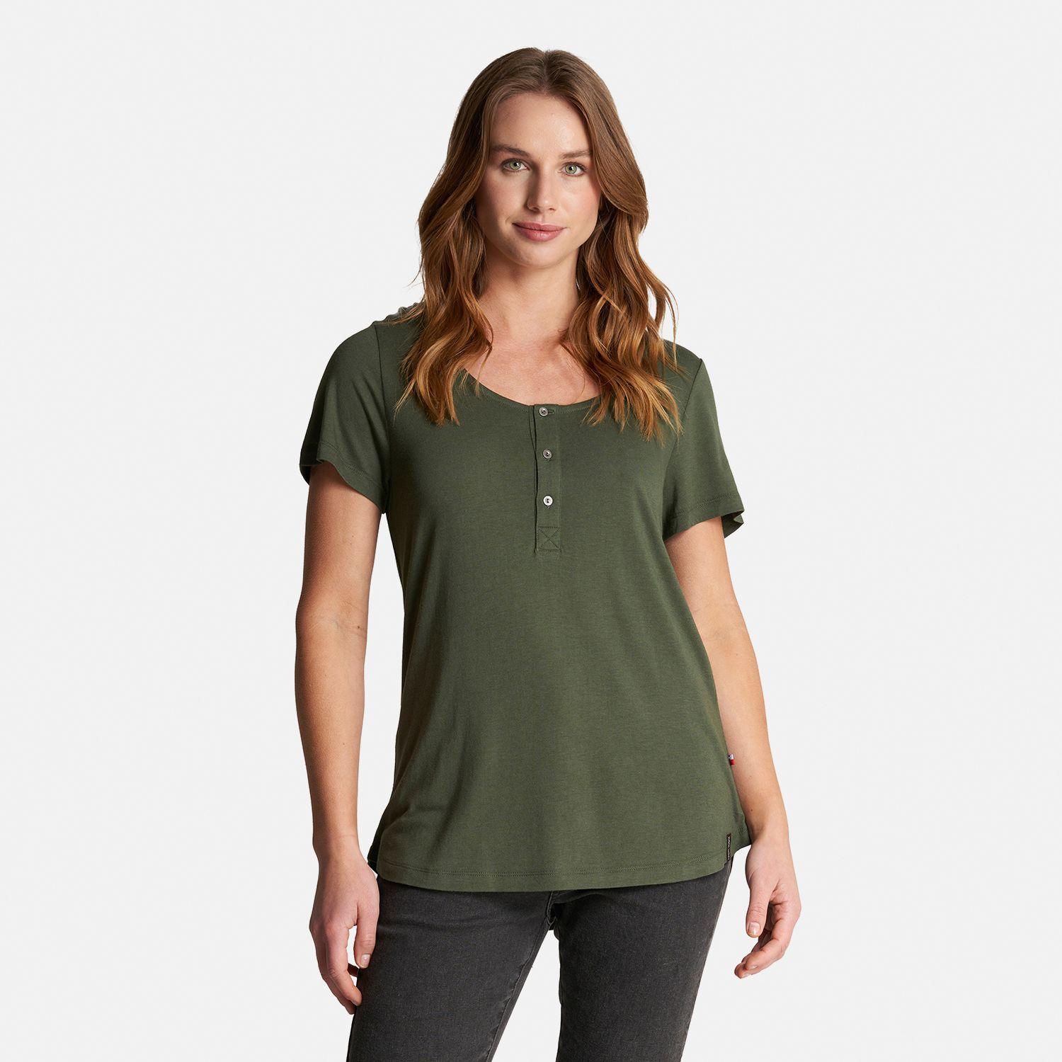 Polera Mujer Mamboo Verde Militar Haka Honu-1