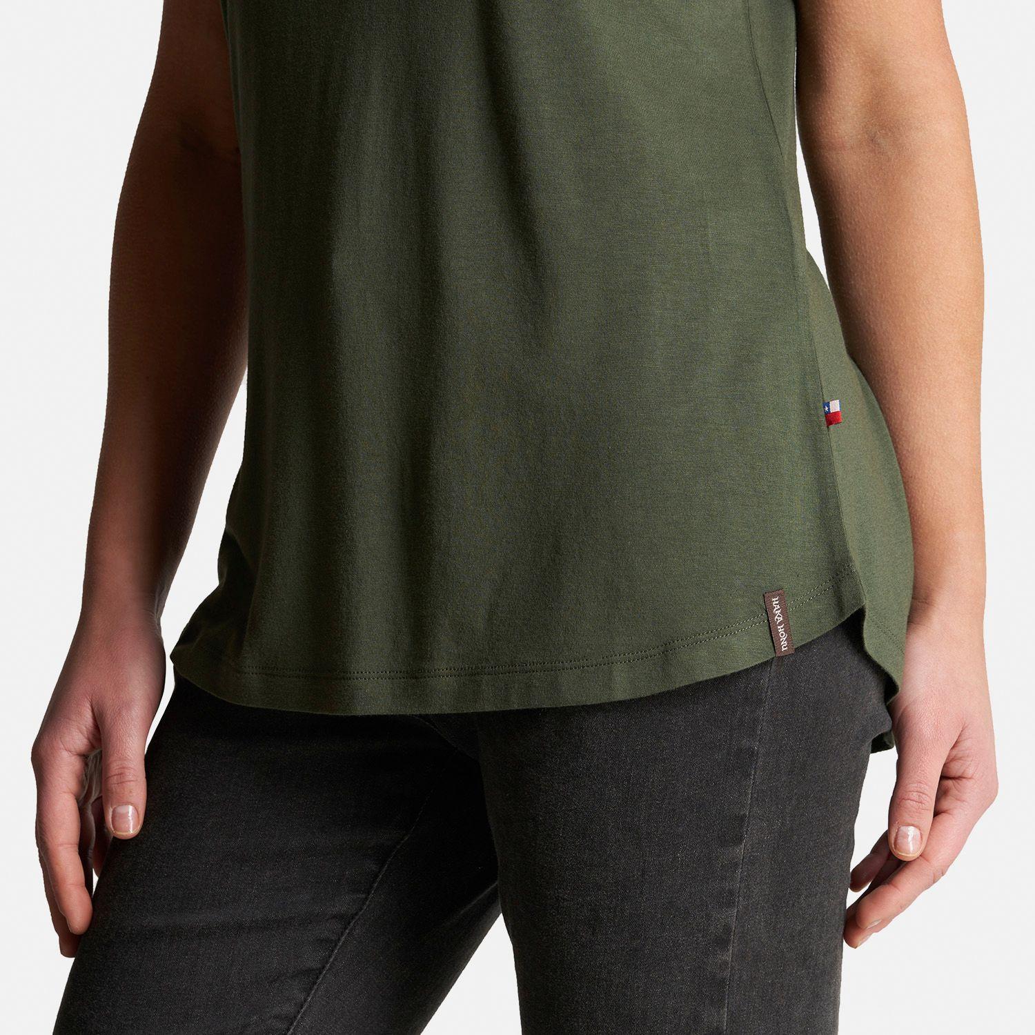 Polera Mujer Mamboo Verde Militar Haka Honu-5
