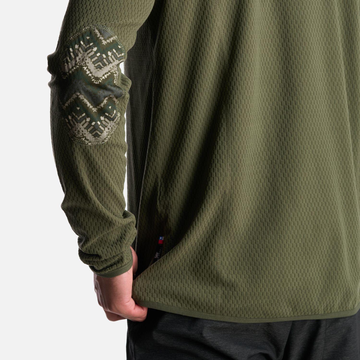 Poleron Hombre Taina Verde Grisaceo Haka Honu-5