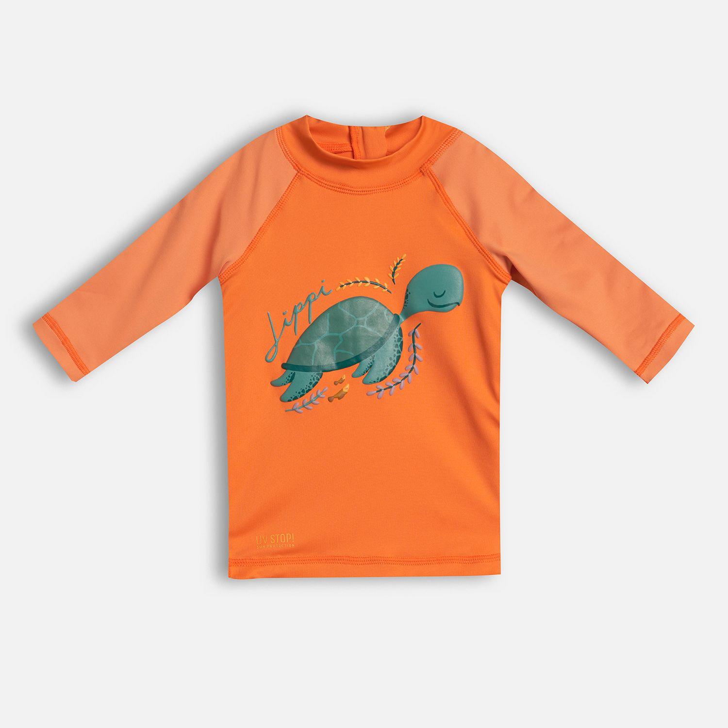 Polera Baby Boy Sun Pro 3/4 Sleeve UV-Stop T-Shirt Mandarina Lippi-0
