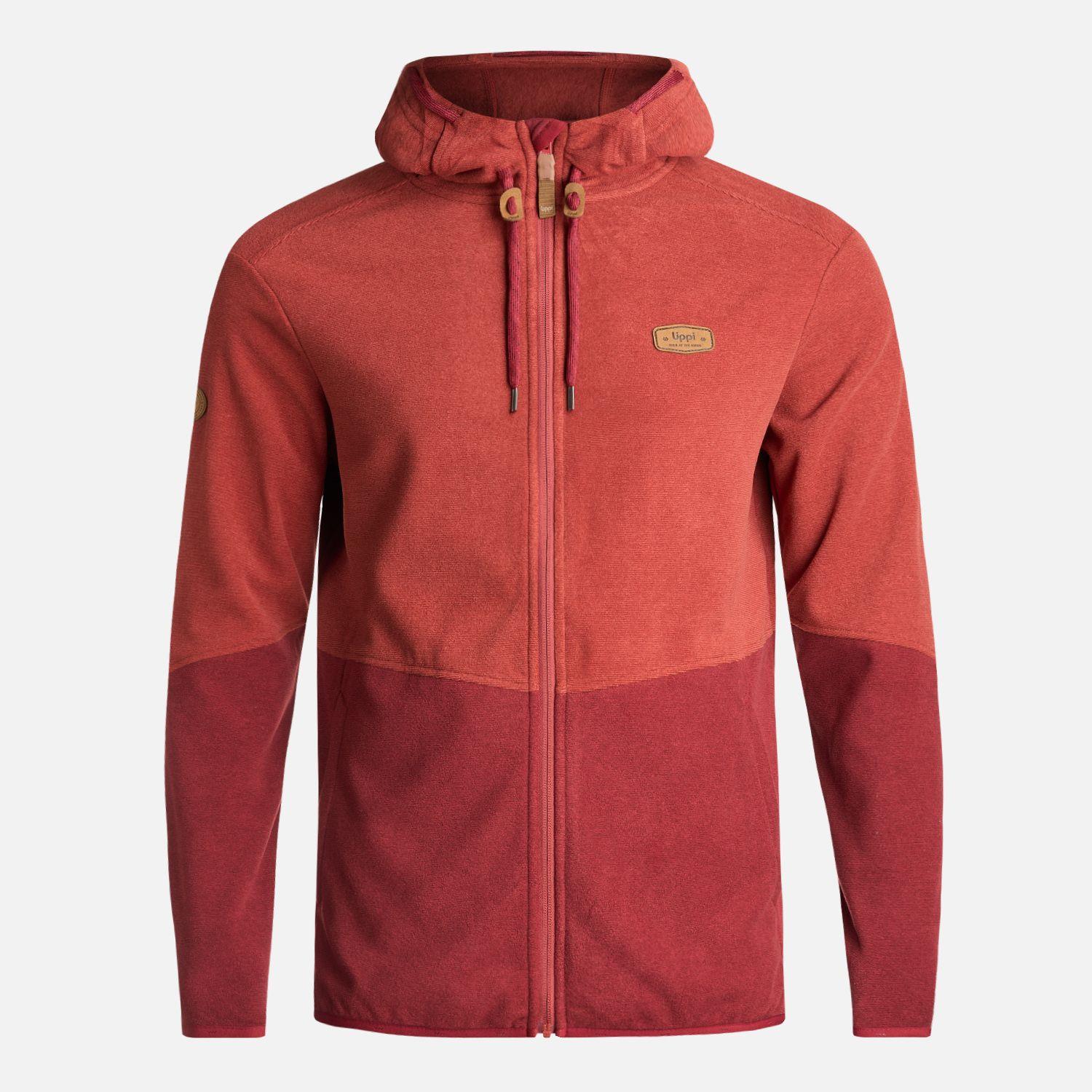 Poleron Hombre Stripes Nano-F Full Zip Hoody Burdeo Lippi-0
