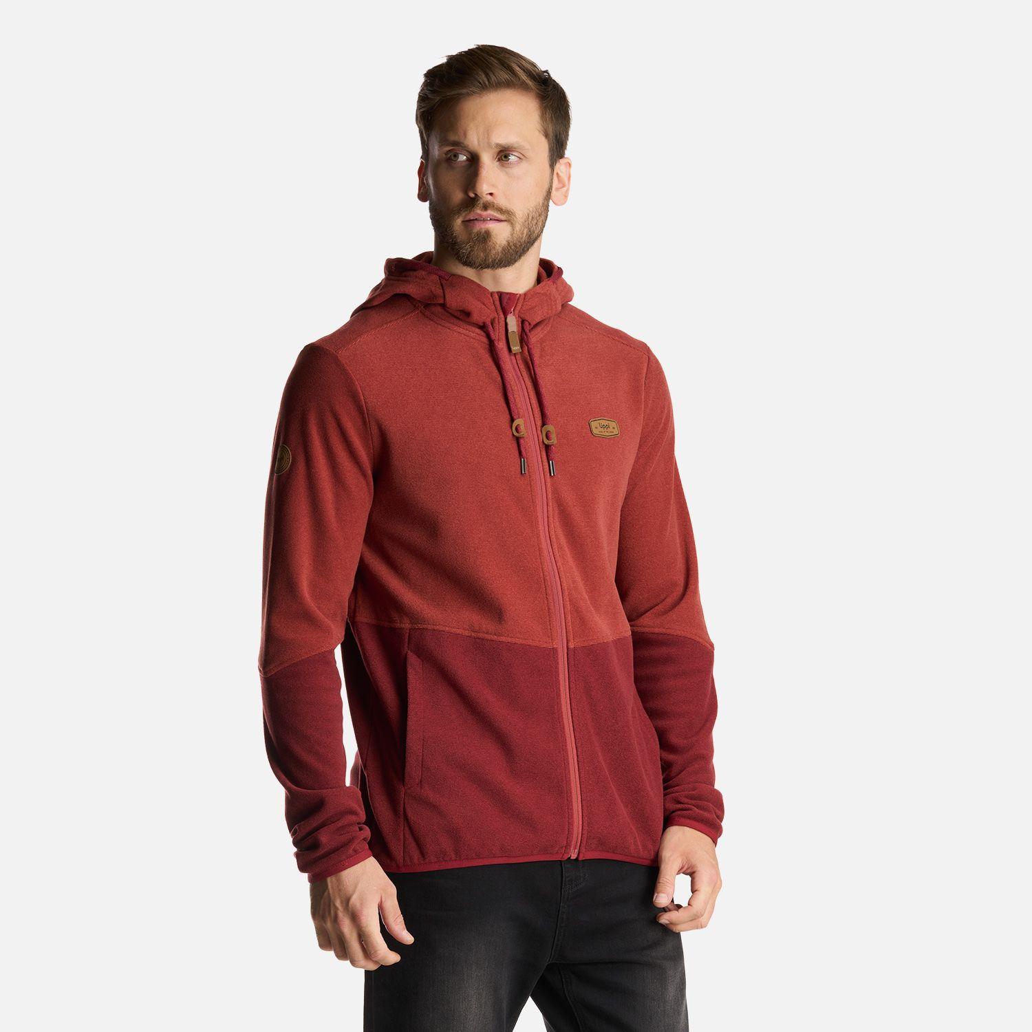Poleron Hombre Stripes Nano-F Full Zip Hoody Burdeo Lippi-2