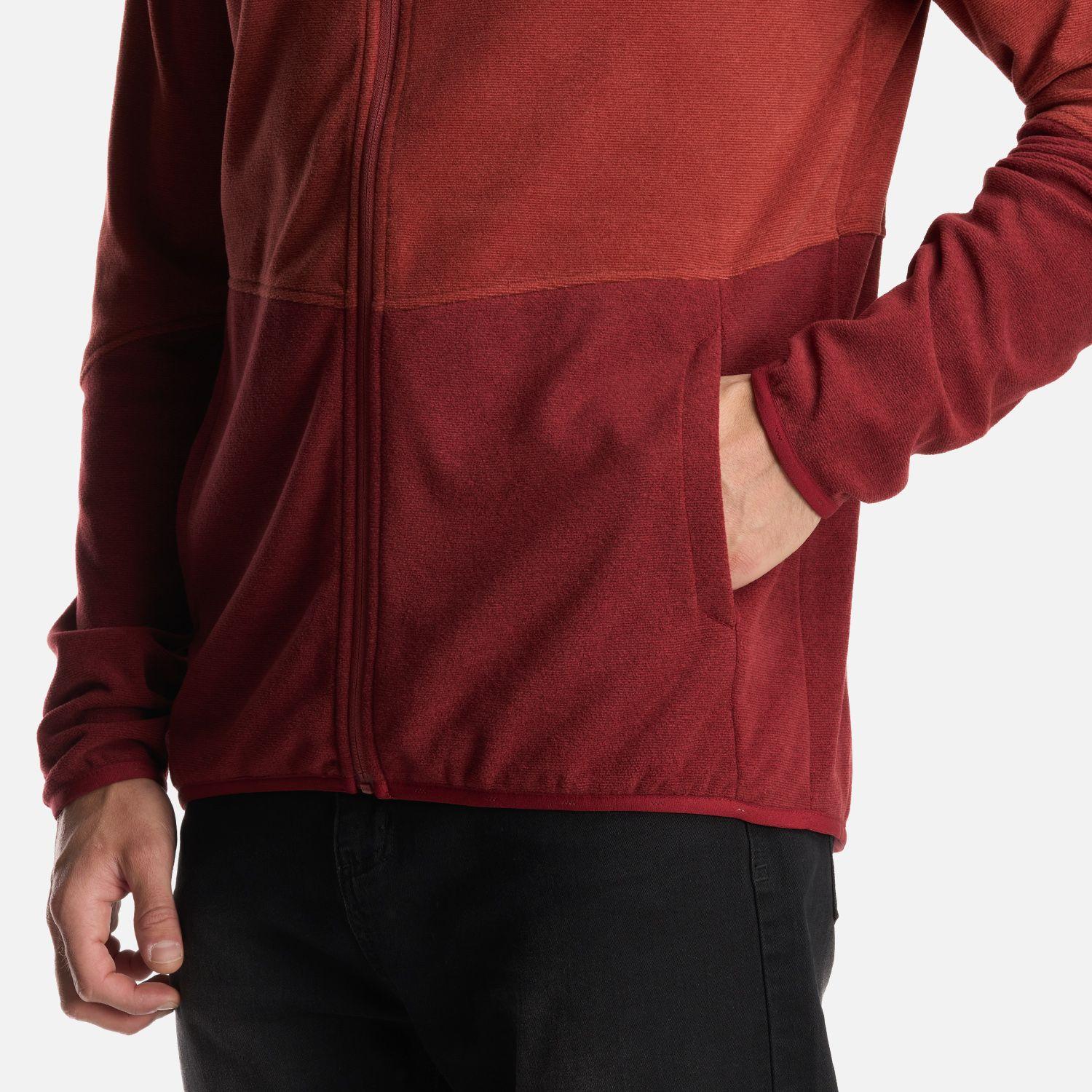 Poleron Hombre Stripes Nano-F Full Zip Hoody Burdeo Lippi-6