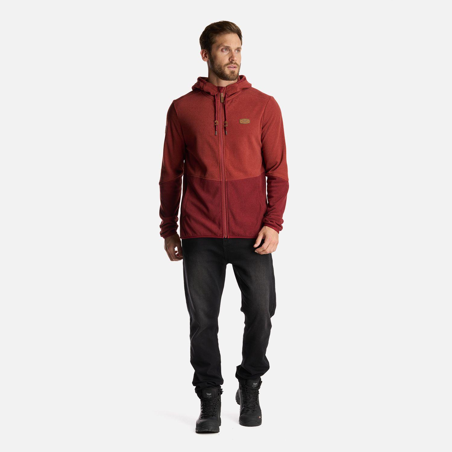 Poleron Hombre Stripes Nano-F Full Zip Hoody Burdeo Lippi-7