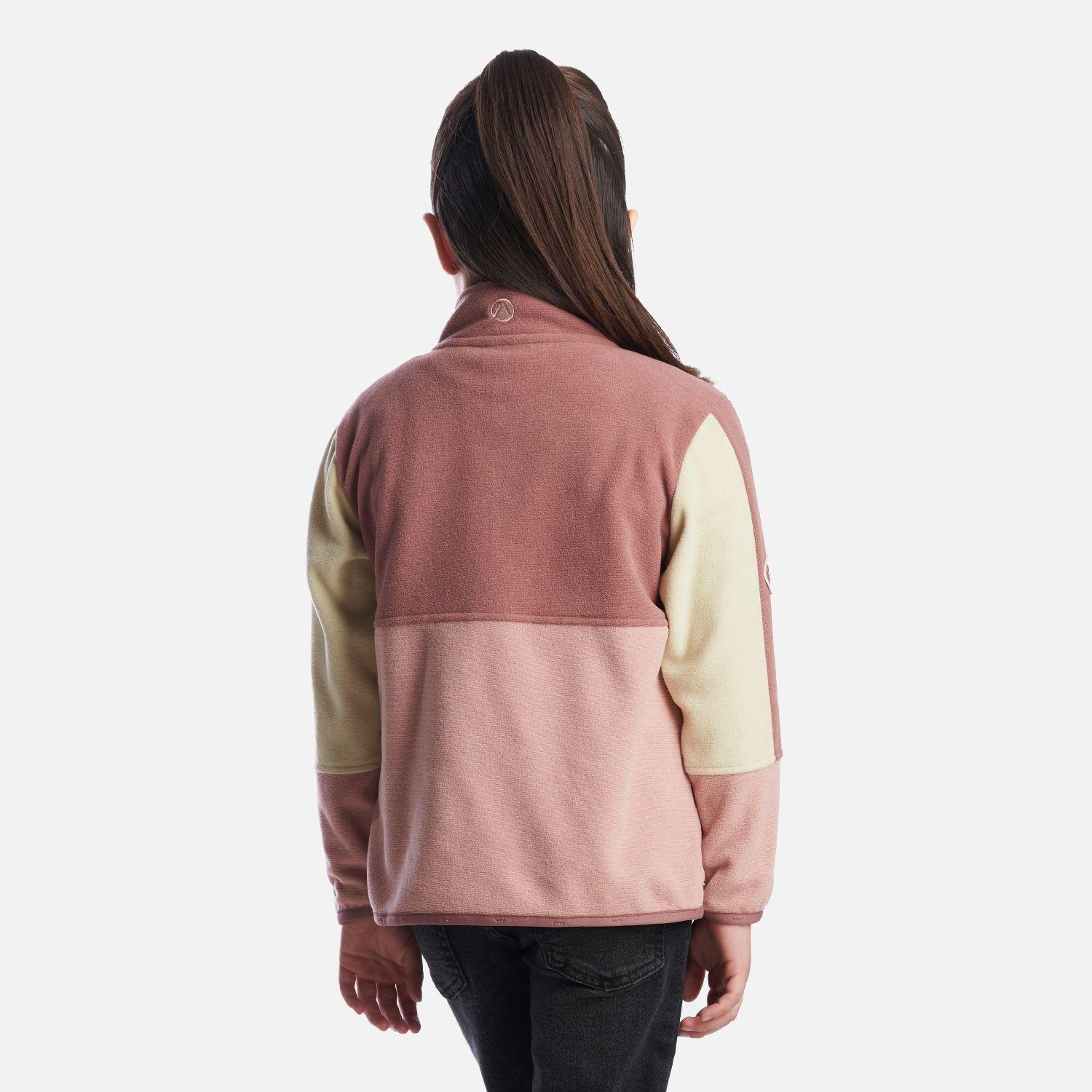 Poleron Niña FirePlace 1/4 Zip Sweatshirt Rosa Lippi-3