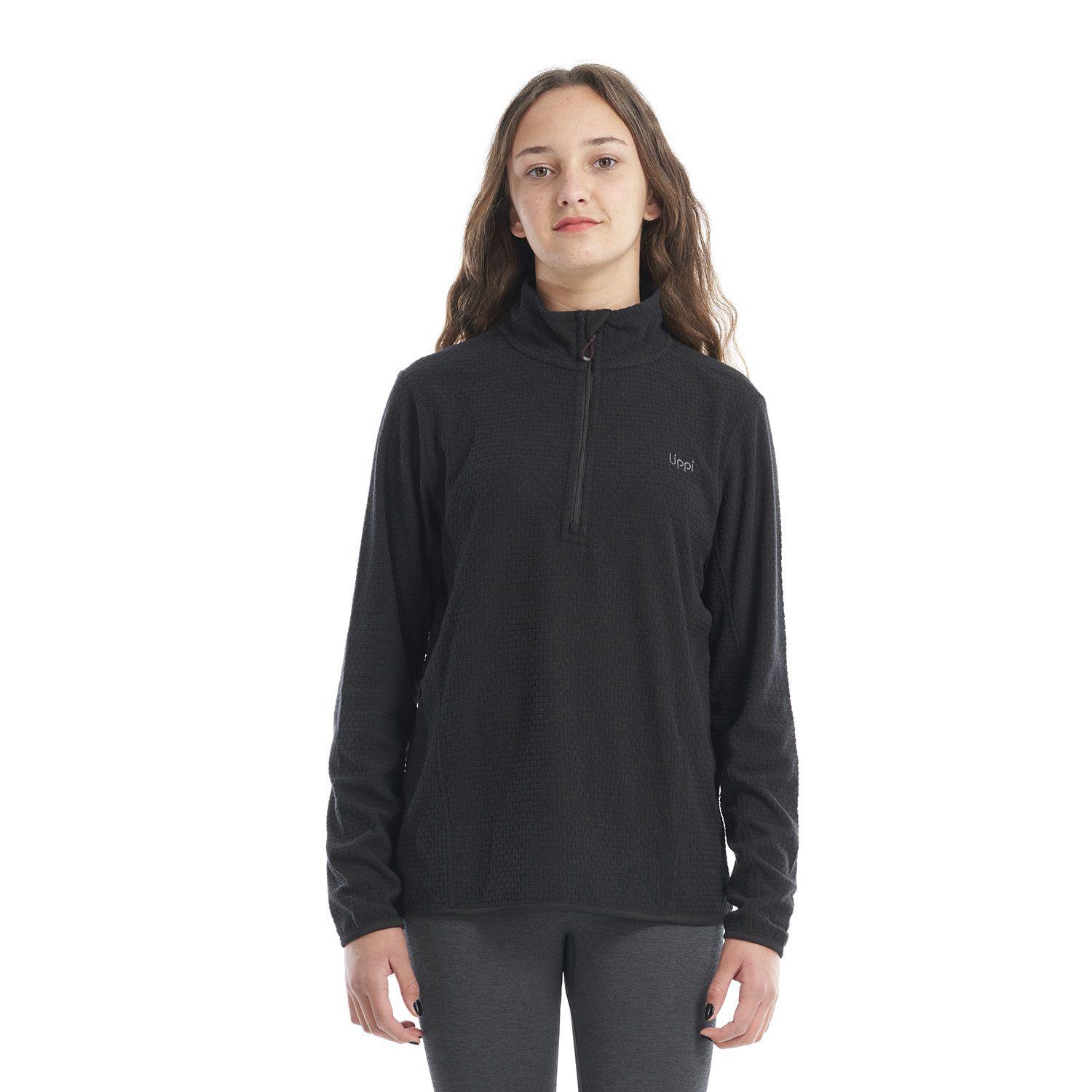 Poleron Teen Girl Mild Nano-F 14 Zip Negro Lippi V22-1