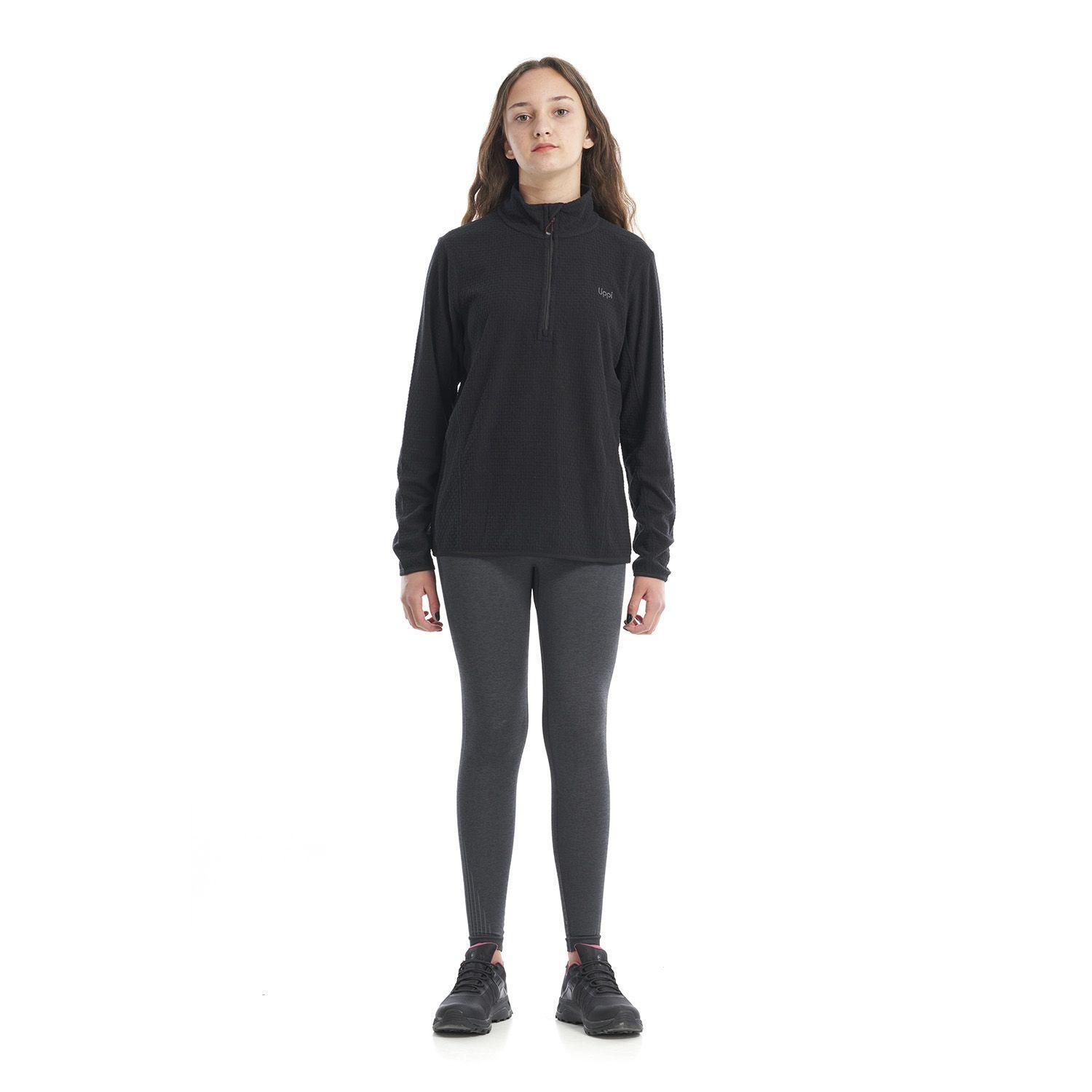 Poleron Teen Girl Mild Nano-F 14 Zip Negro Lippi V22-4